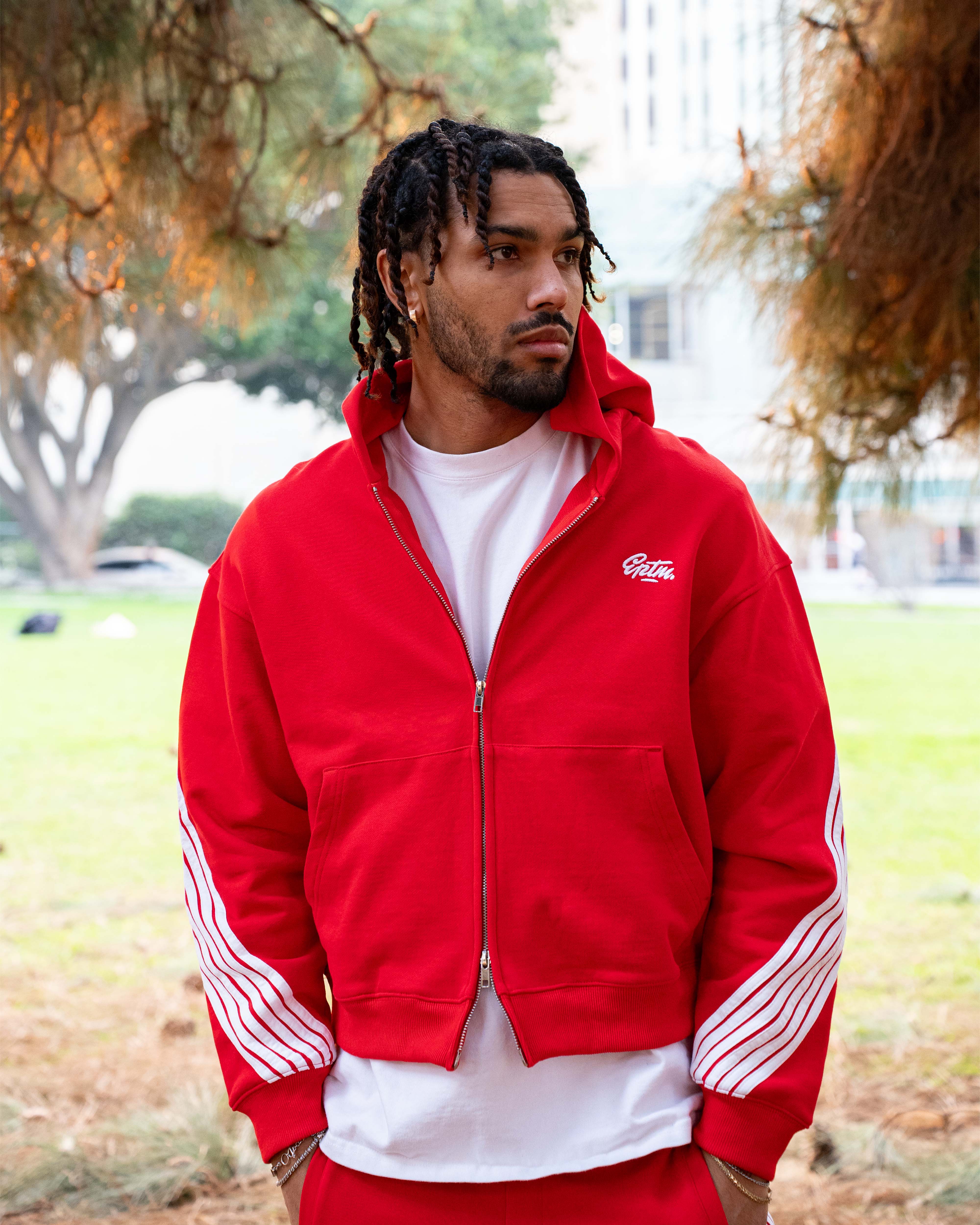 EPTM HIGHLAND ZIP UP HOODIE - RED