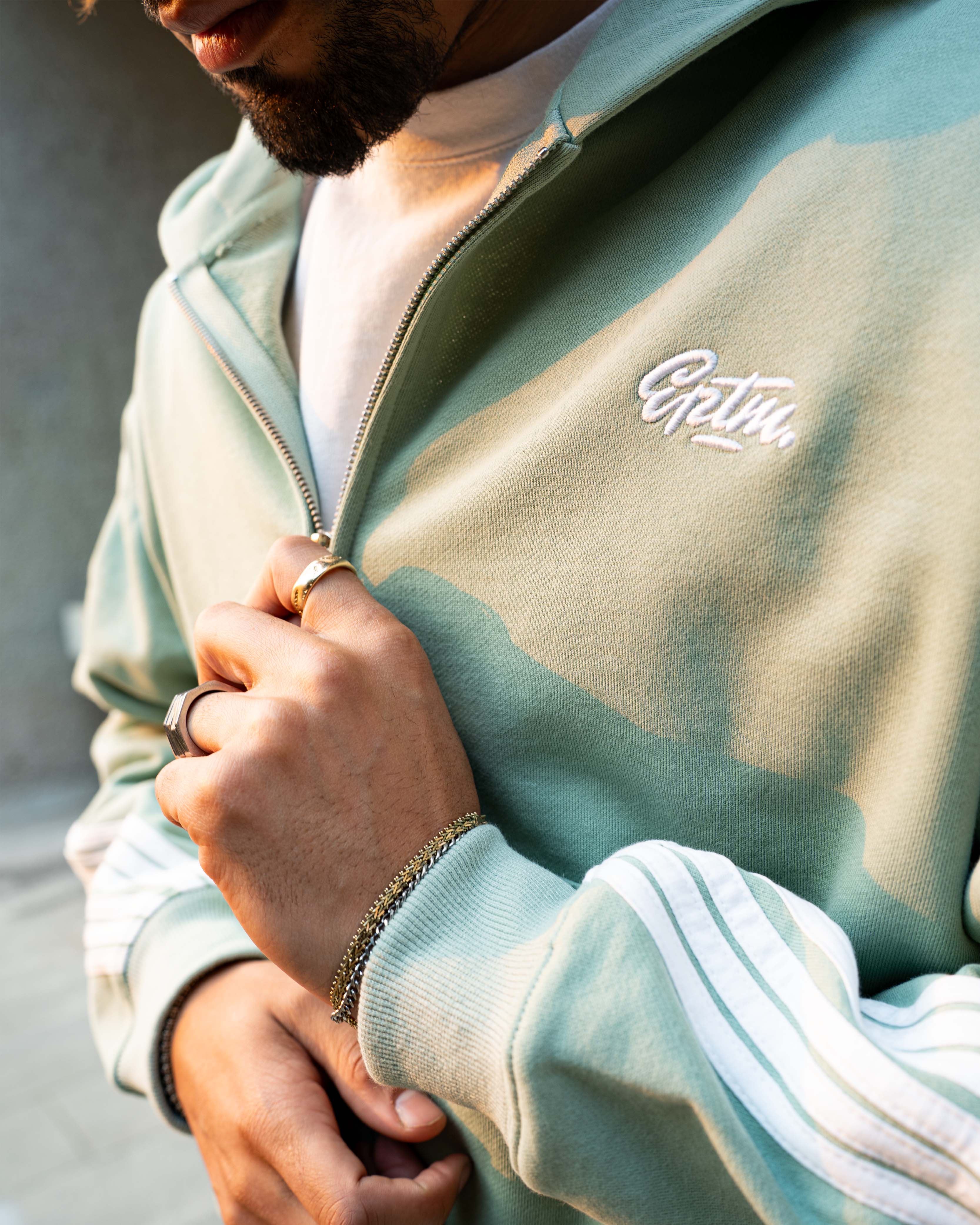 EPTM HIGHLAND ZIP UP HOODIE - SAGE