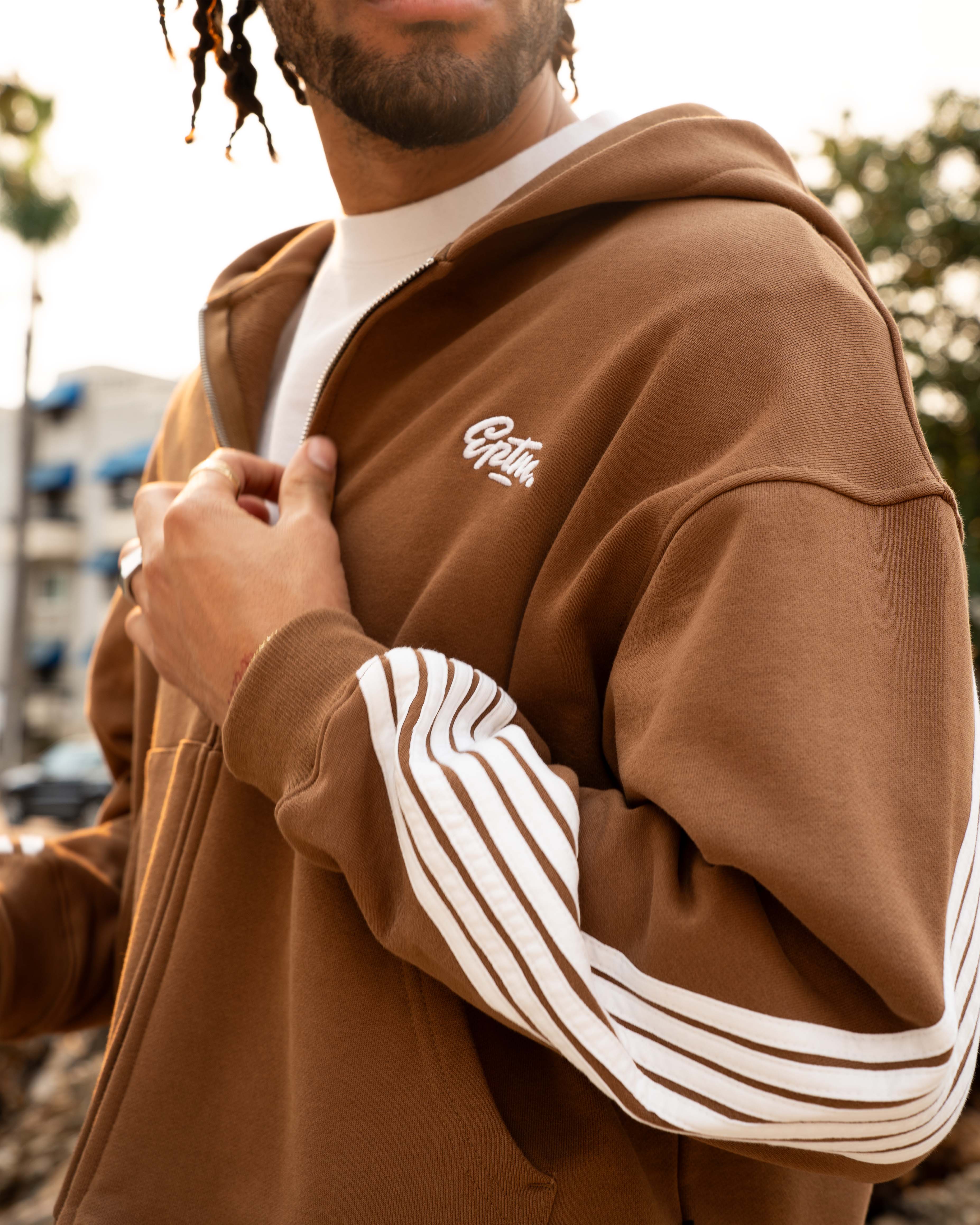 EPTM HIGHLAND ZIP UP HOODIE - MOCHA