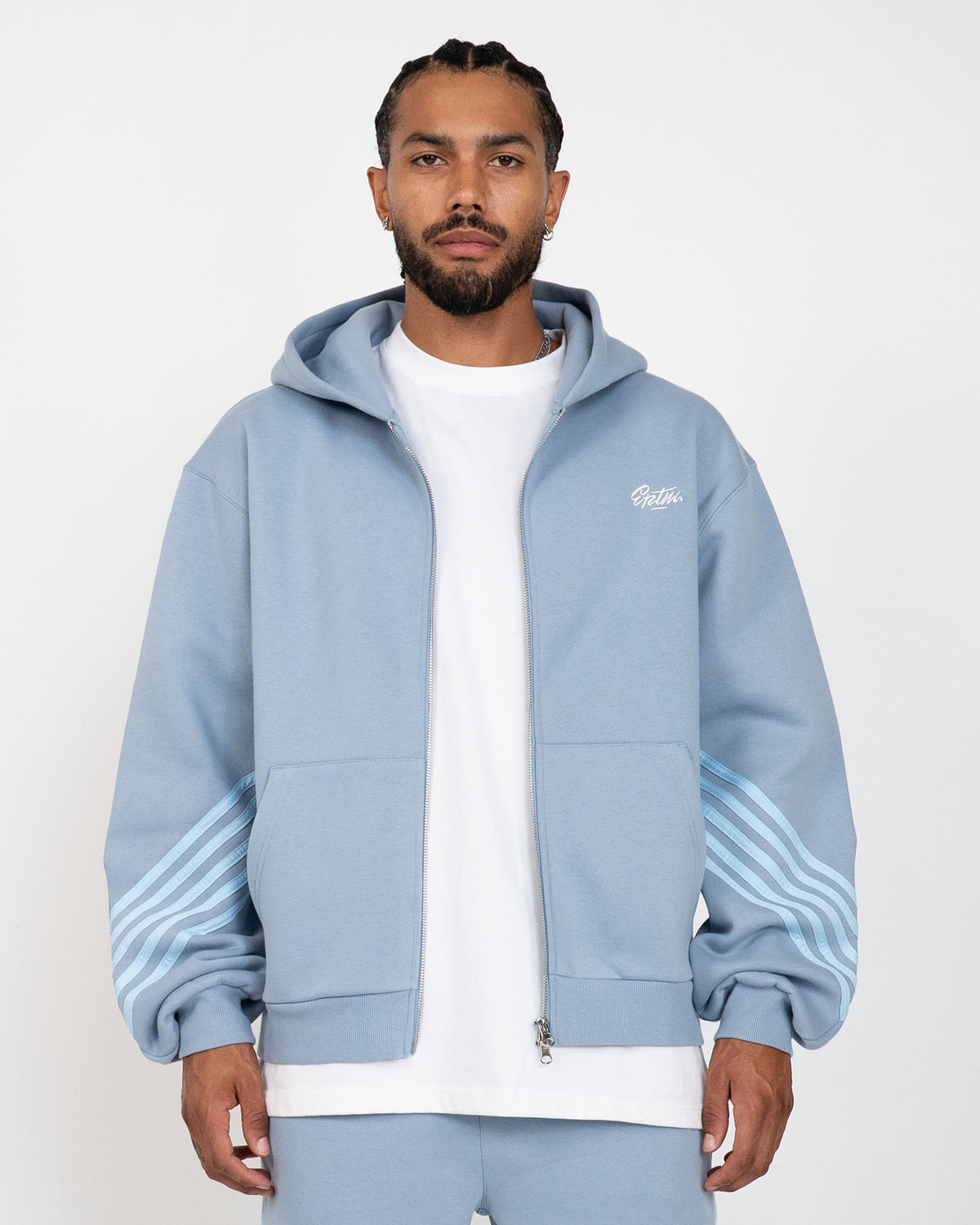 EPTM Highline Zip Up Hoodie - Dusty Blue