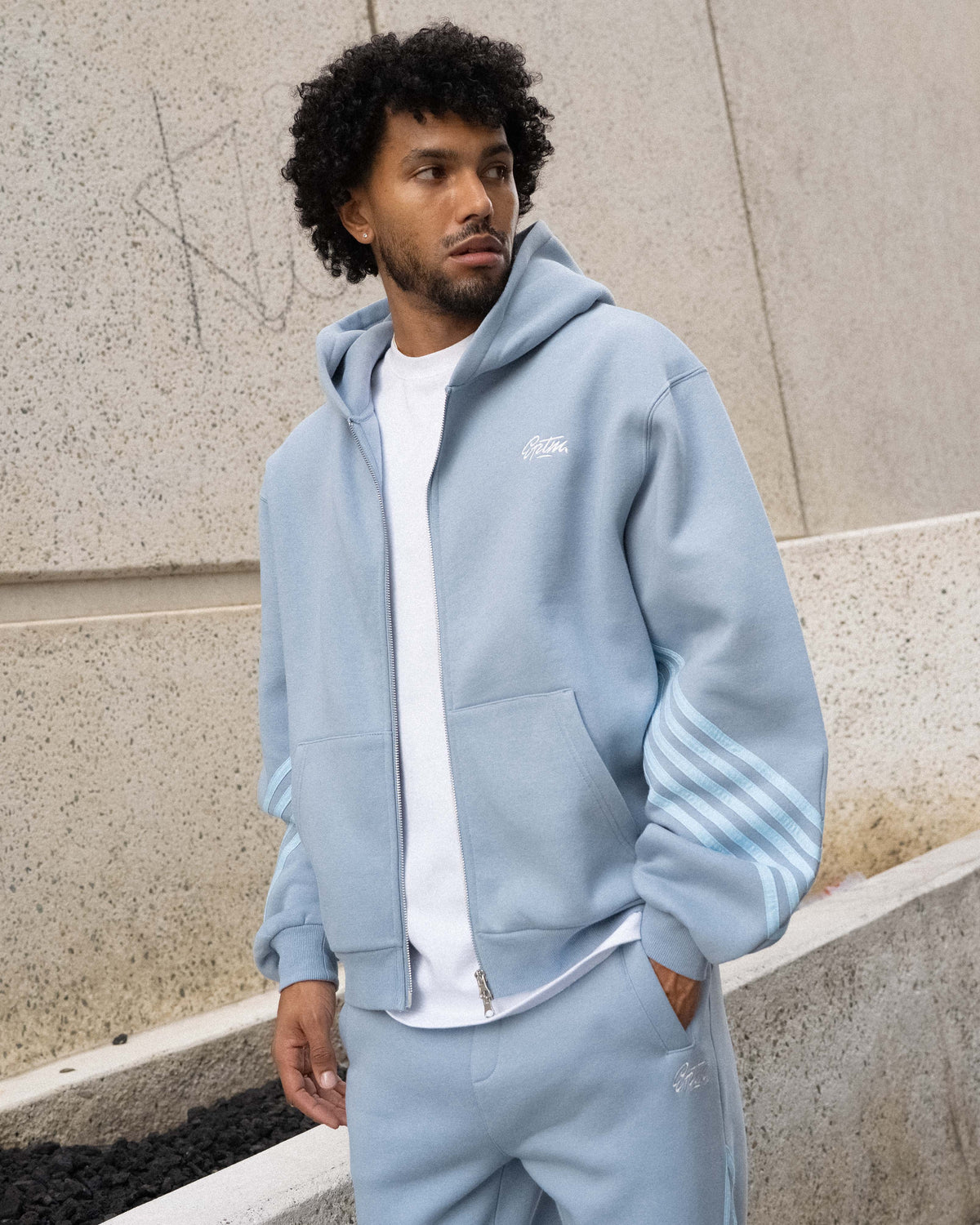 EPTM Highline Zip Up Hoodie - Dusty Blue