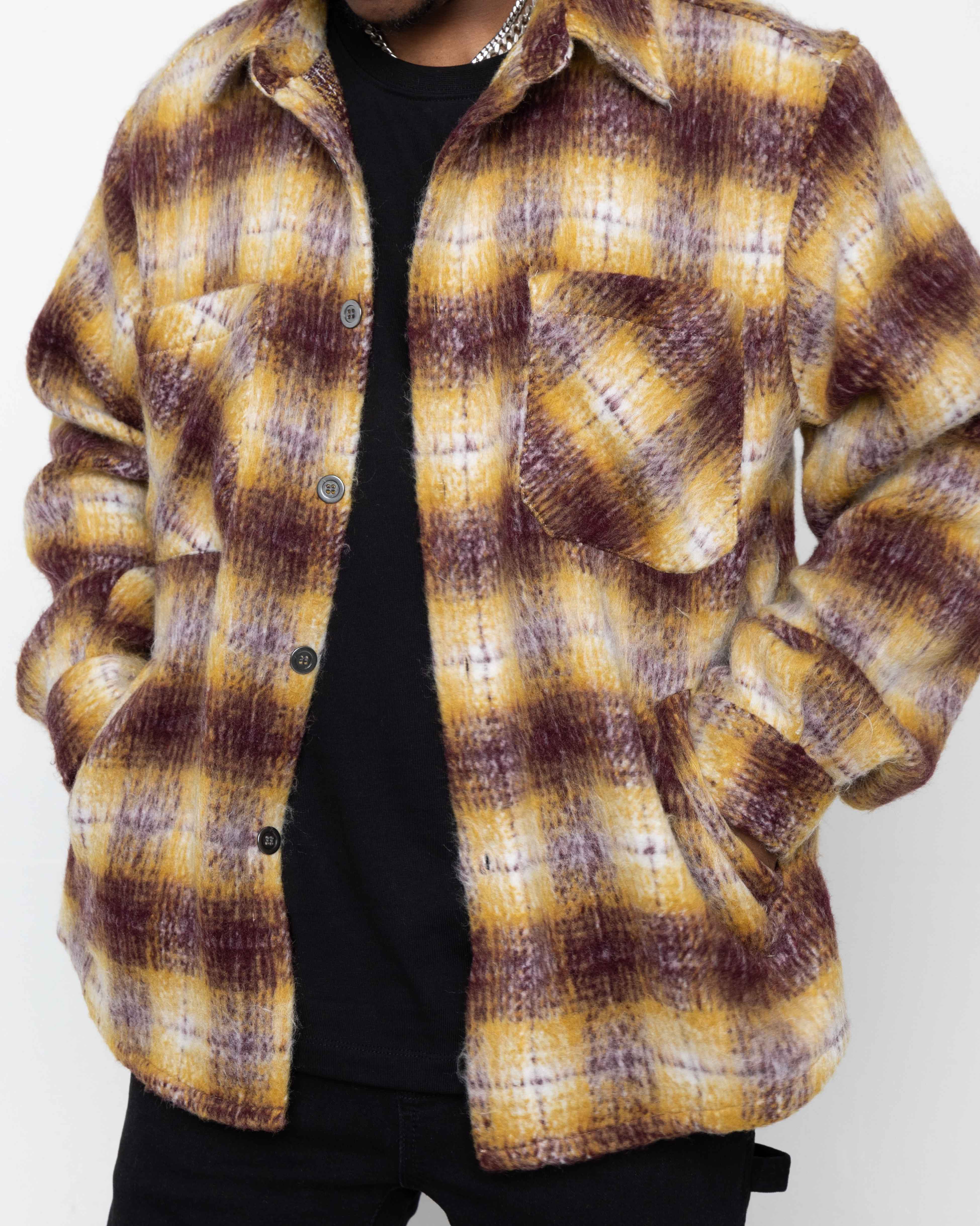 EPTM XLBOYZ SIDE SLIT FLANNEL-MUSTARD – EPTM.