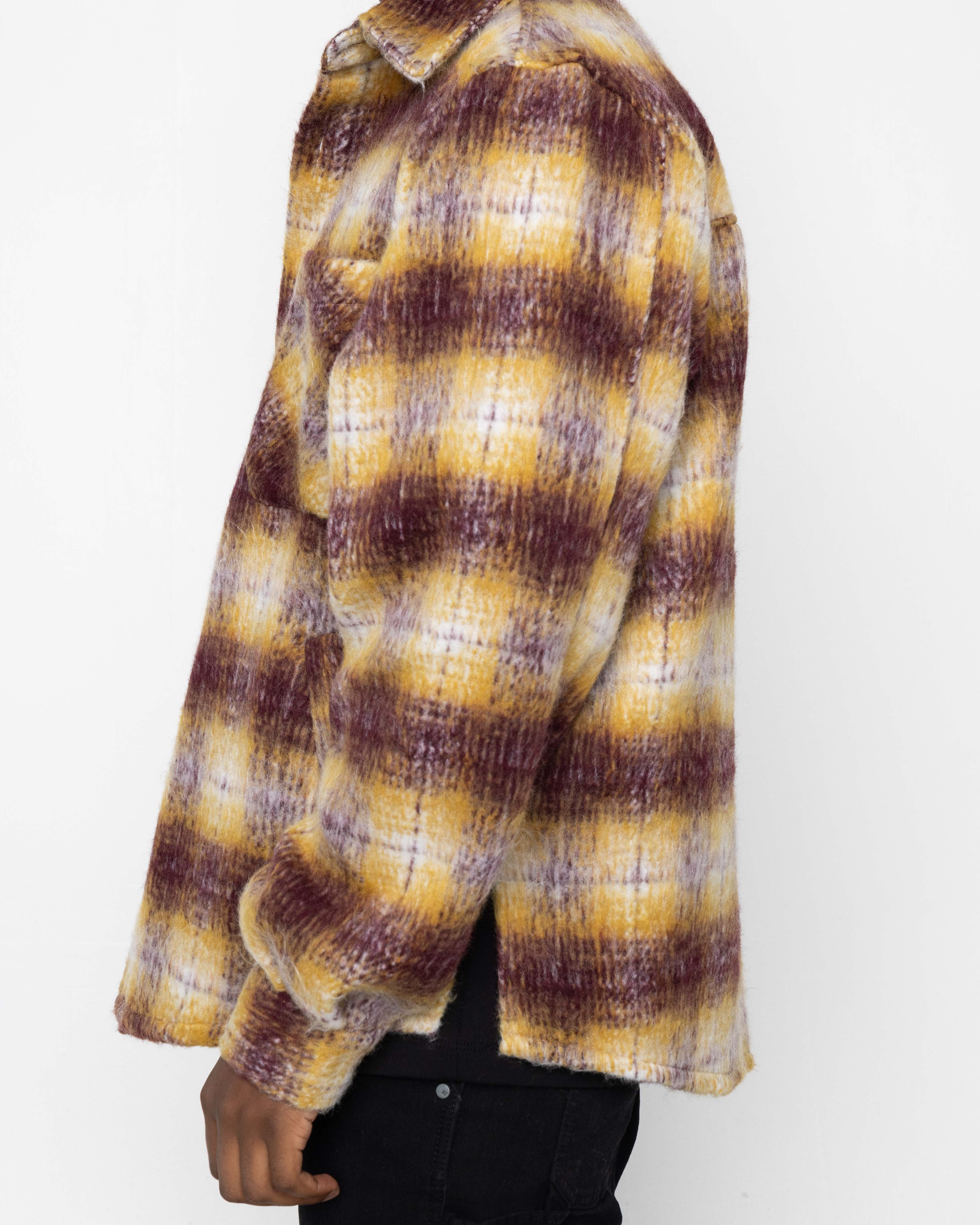 EPTM XLBOYZ SIDE SLIT FLANNEL-MUSTARD