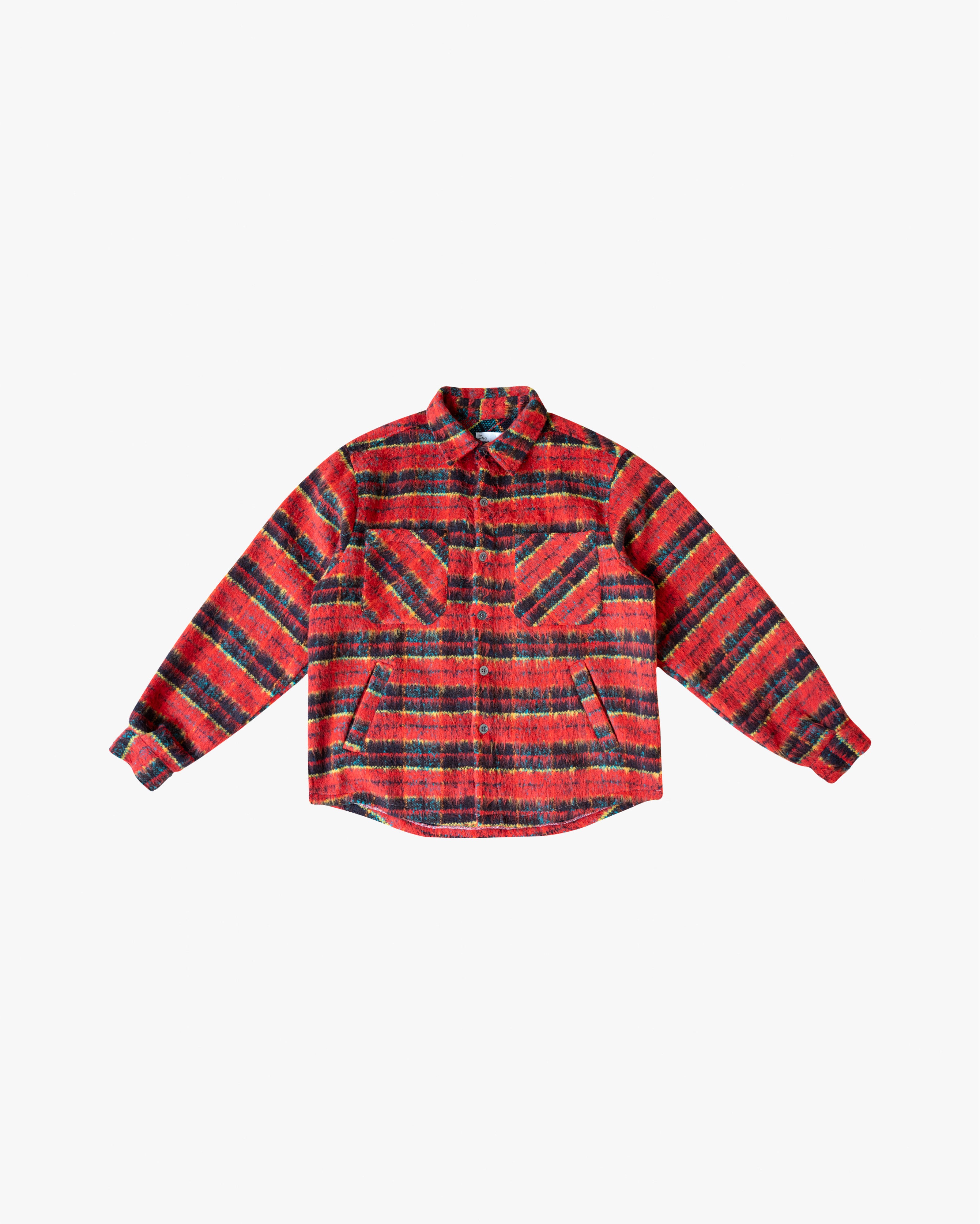 EPTM SIDE SLIT FLANNEL-TOMATO