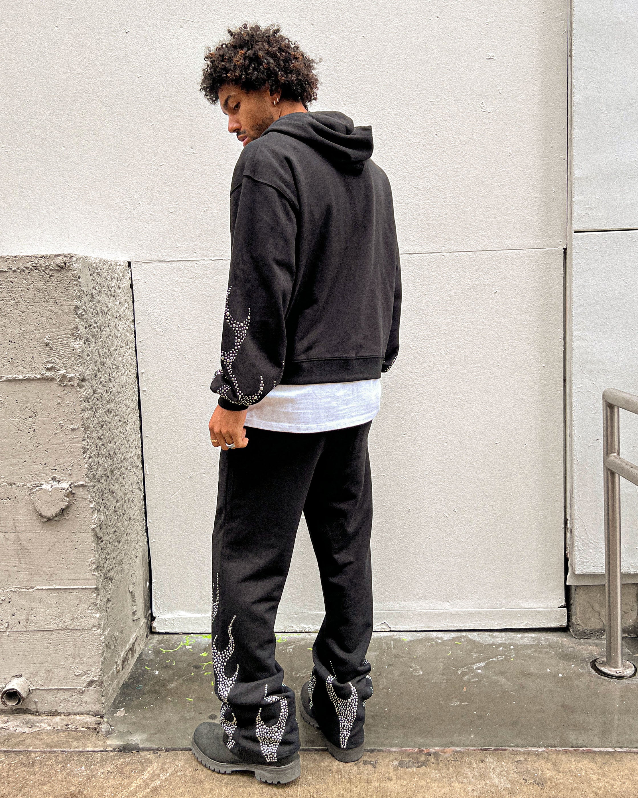 EPTM Metal Flame Zip Up Hoodie - Black