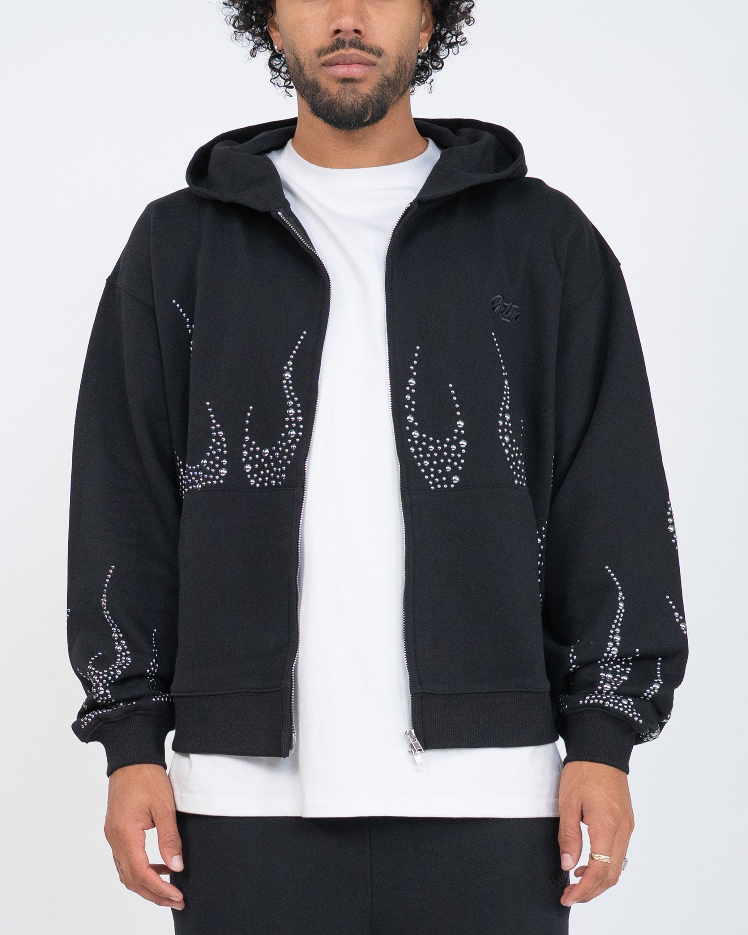 EPTM Metal Flame Zip Up Hoodie - Black