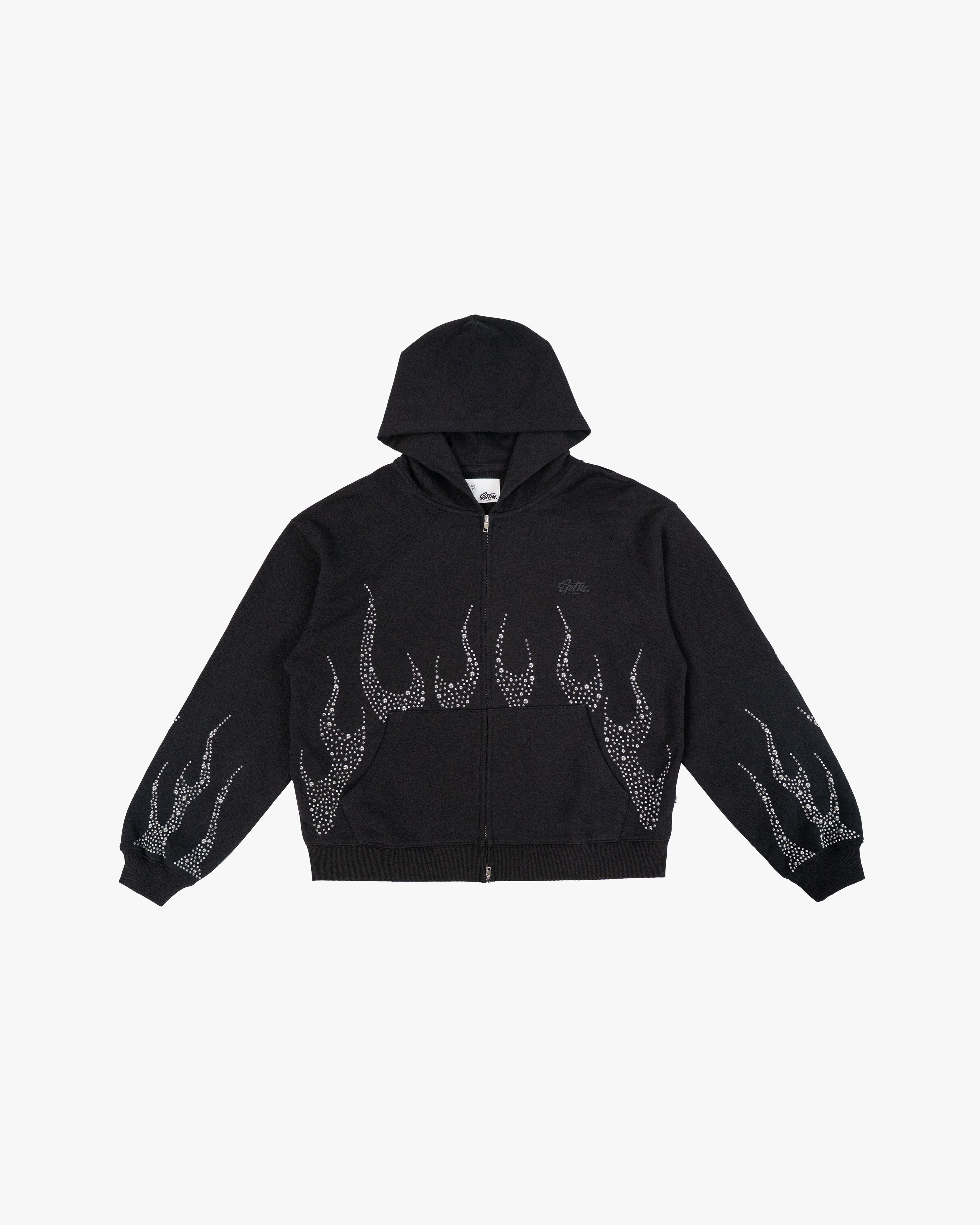 EPTM Metal Flame Zip Up Hoodie - Black