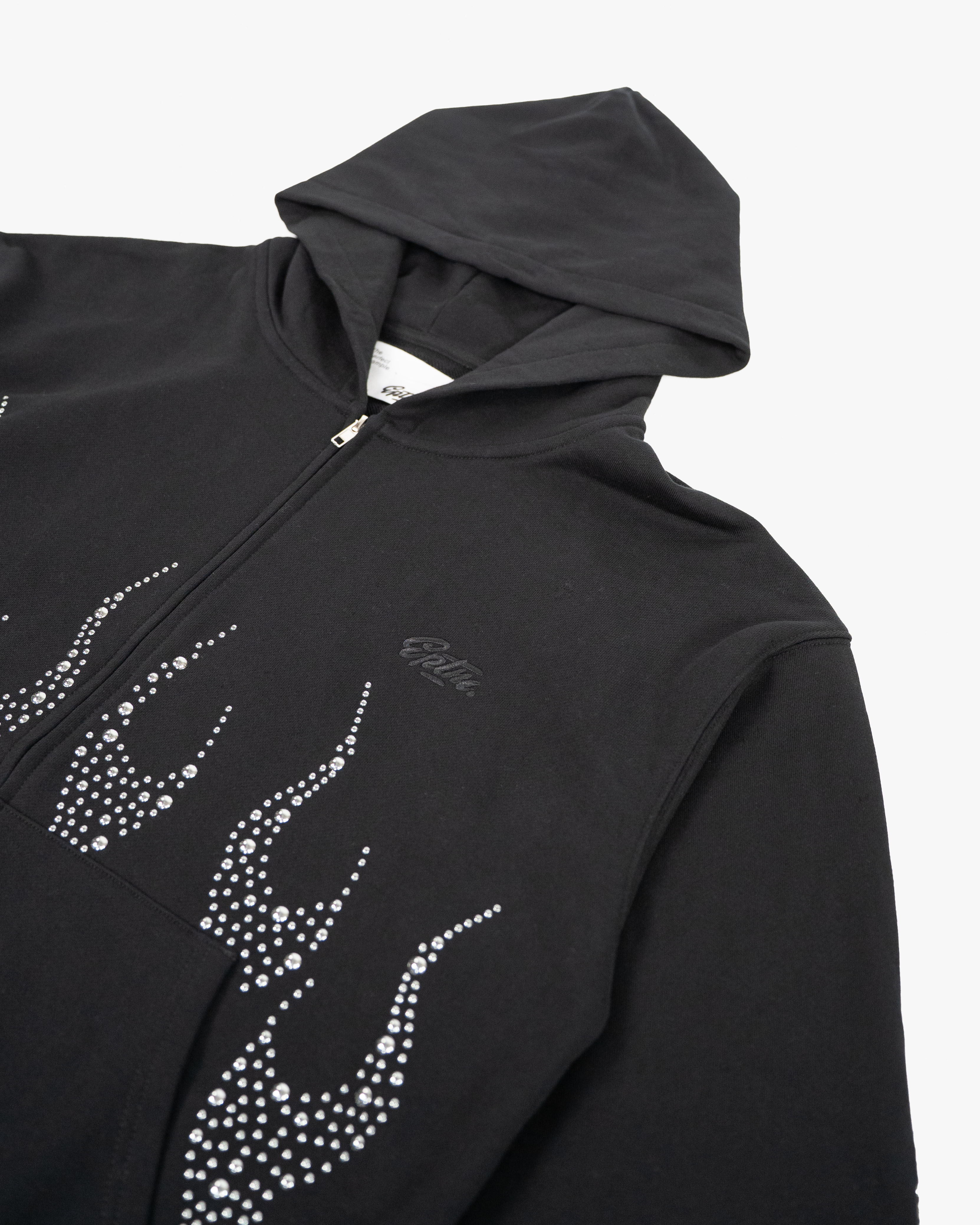 EPTM Metal Flame Zip Up Hoodie - Black