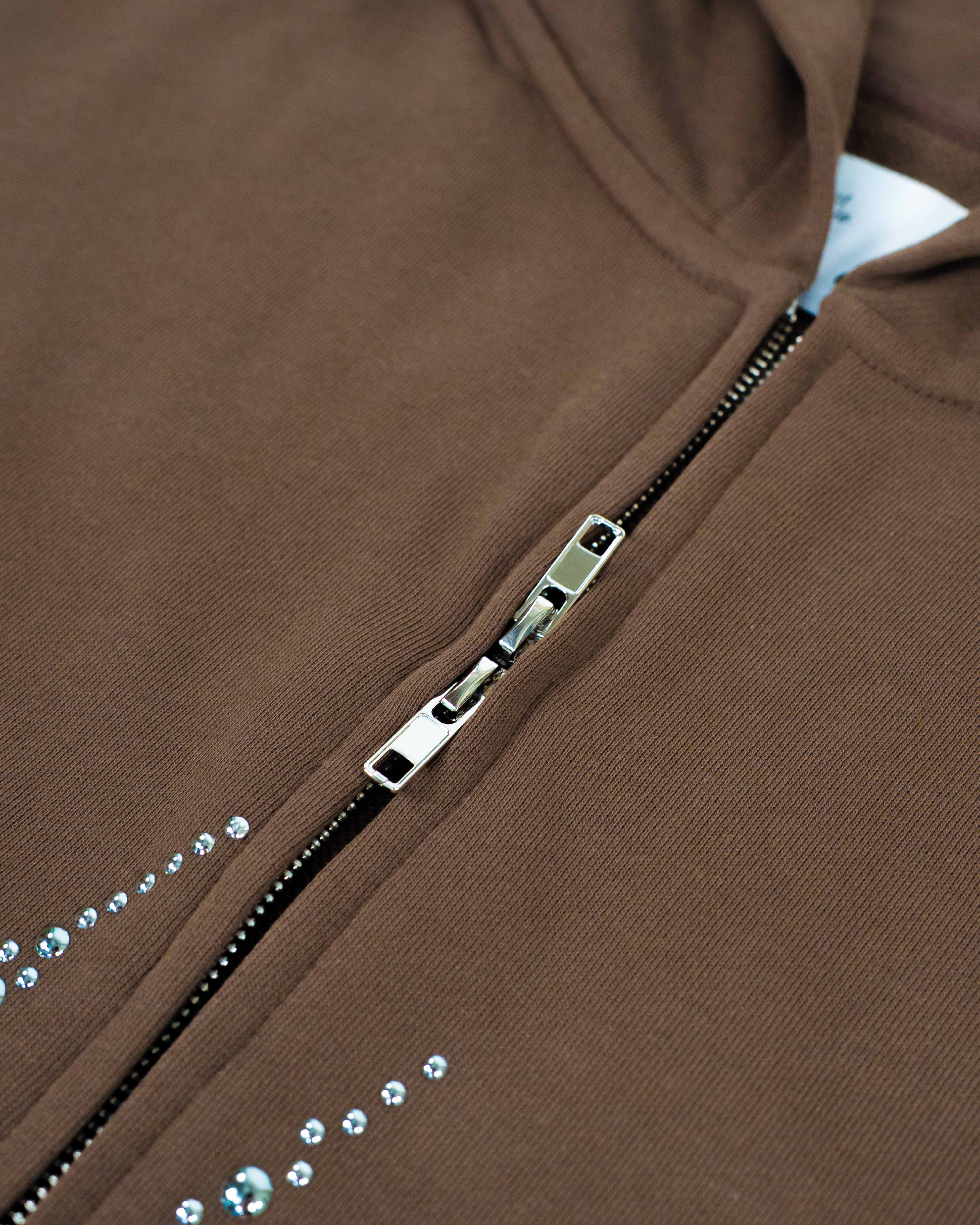 EPTM Metal Flame Zip Up Hoodie - Brown