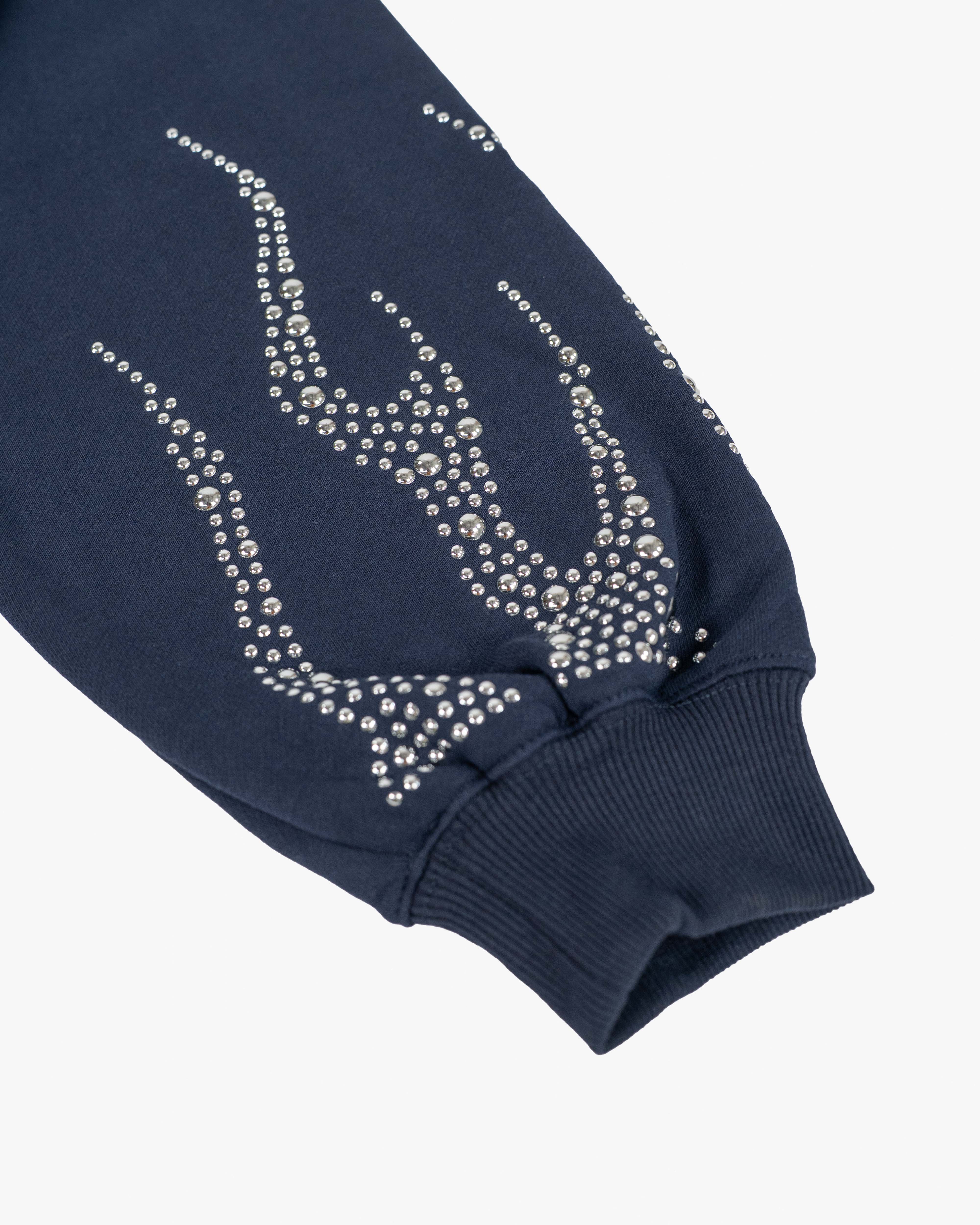 EPTM Metal Flame Zip Up Hoodie - Navy