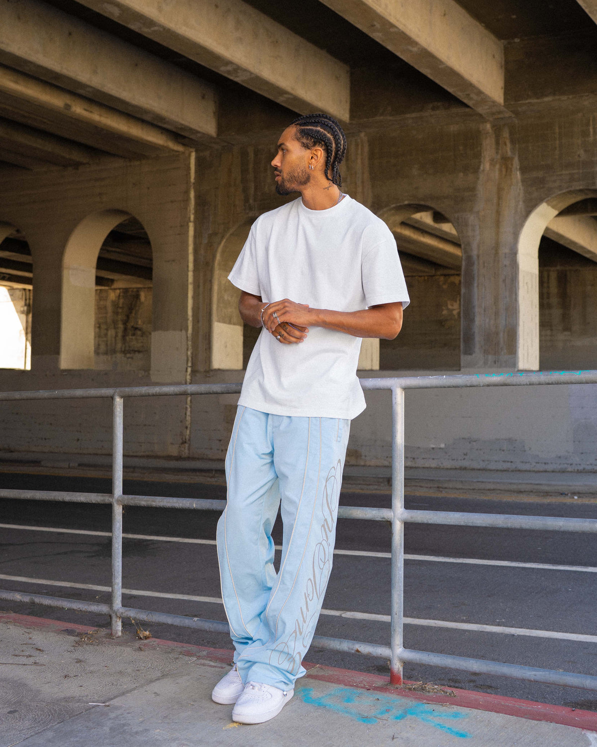 EPTM Monogram Pants - Sky Blue