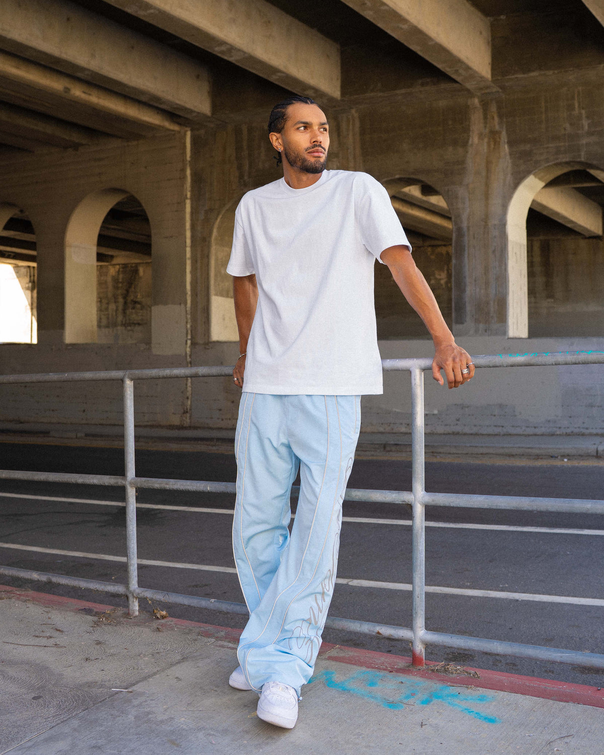 EPTM Monogram Pants - Sky Blue