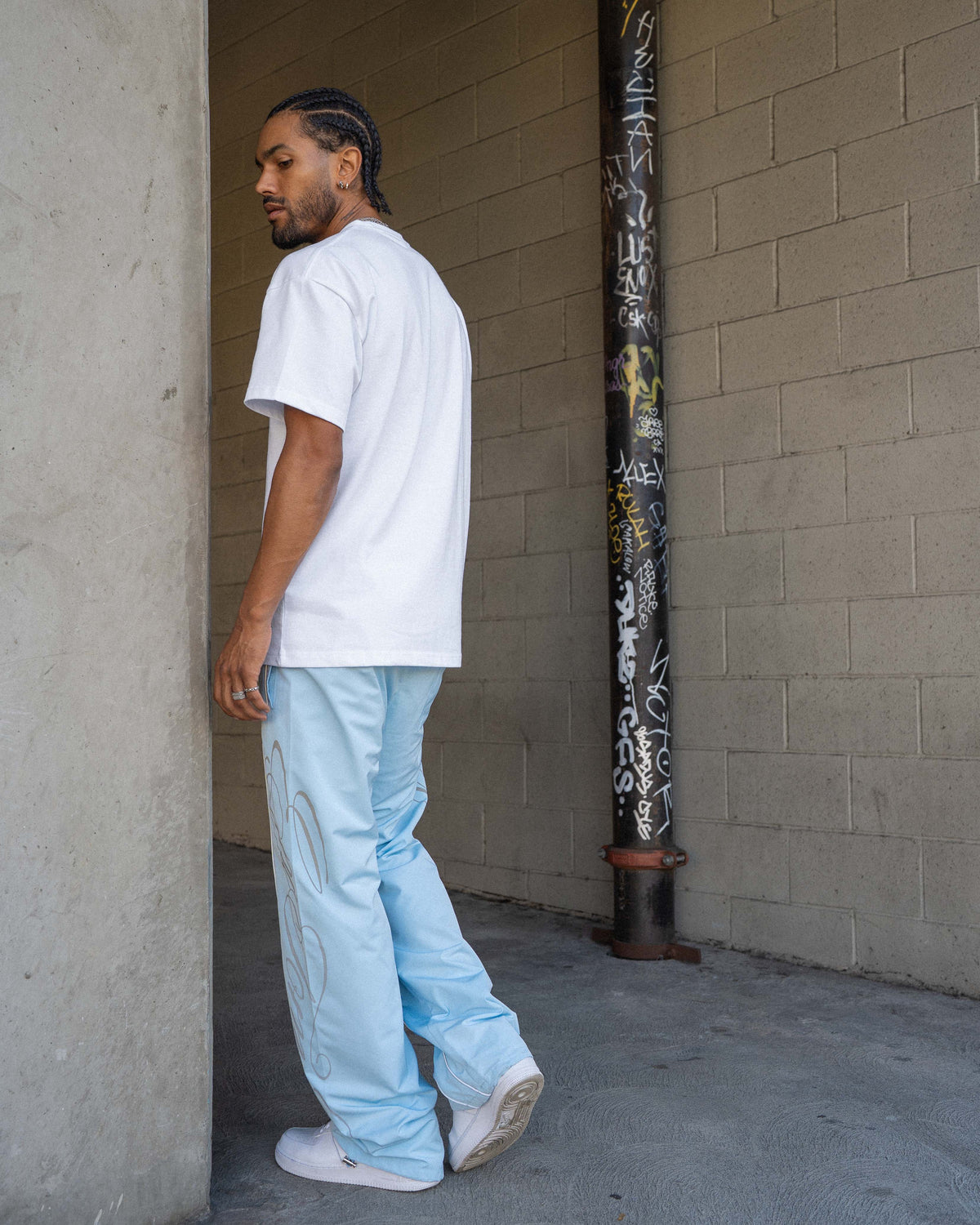 EPTM Monogram Pants - Sky Blue