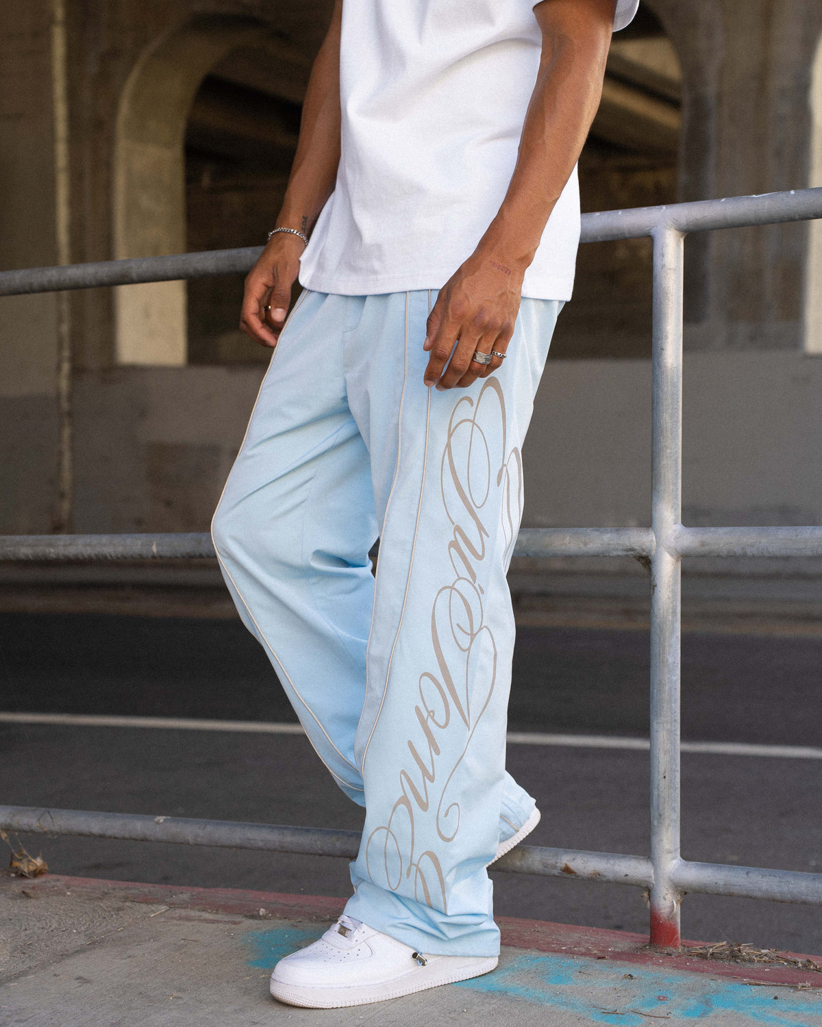 EPTM Monogram Pants - Sky Blue