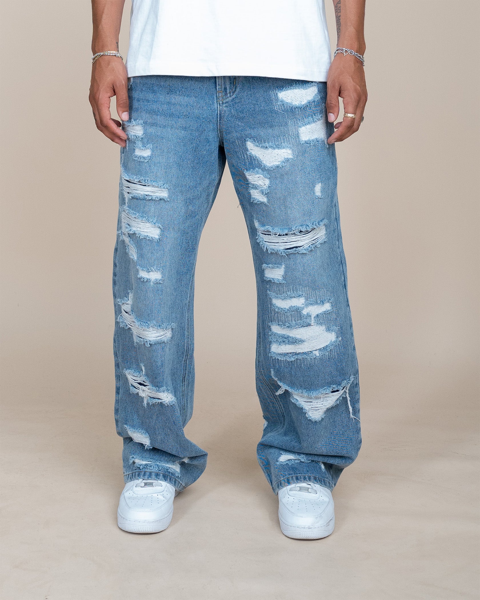 EPTM PALADIN WIDE LEG JEANS-DENIM BLUE