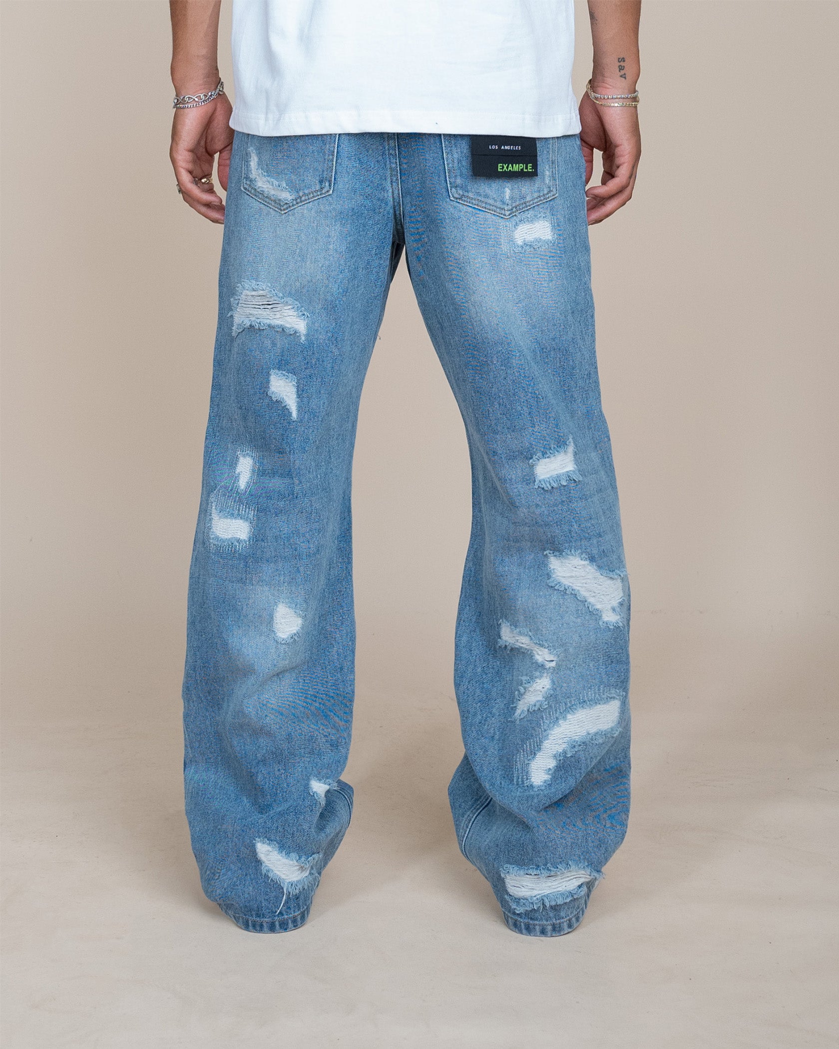 EPTM PALADIN WIDE LEG JEANS-DENIM BLUE