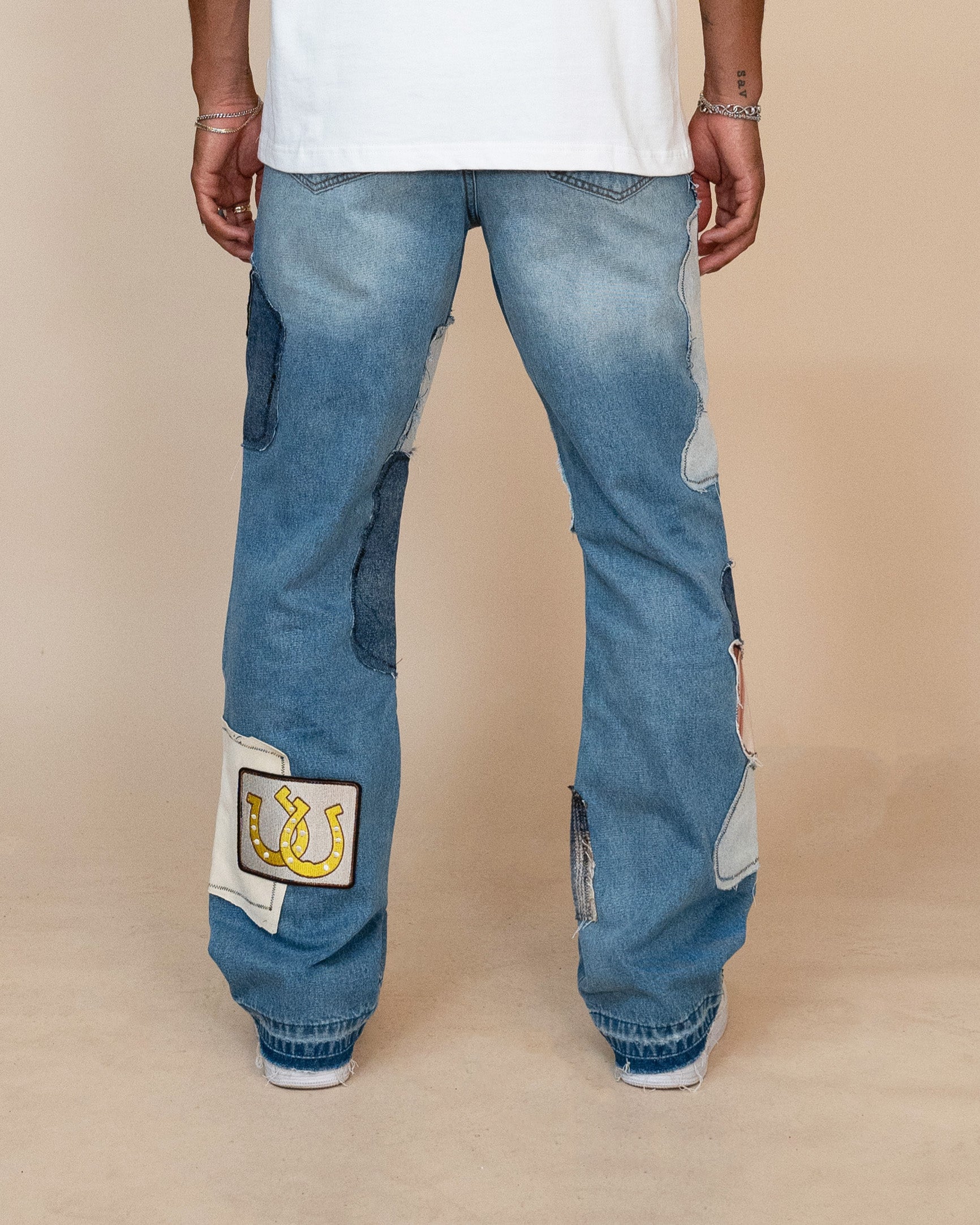 EPTM PATCHWORK JEANS - BLUE