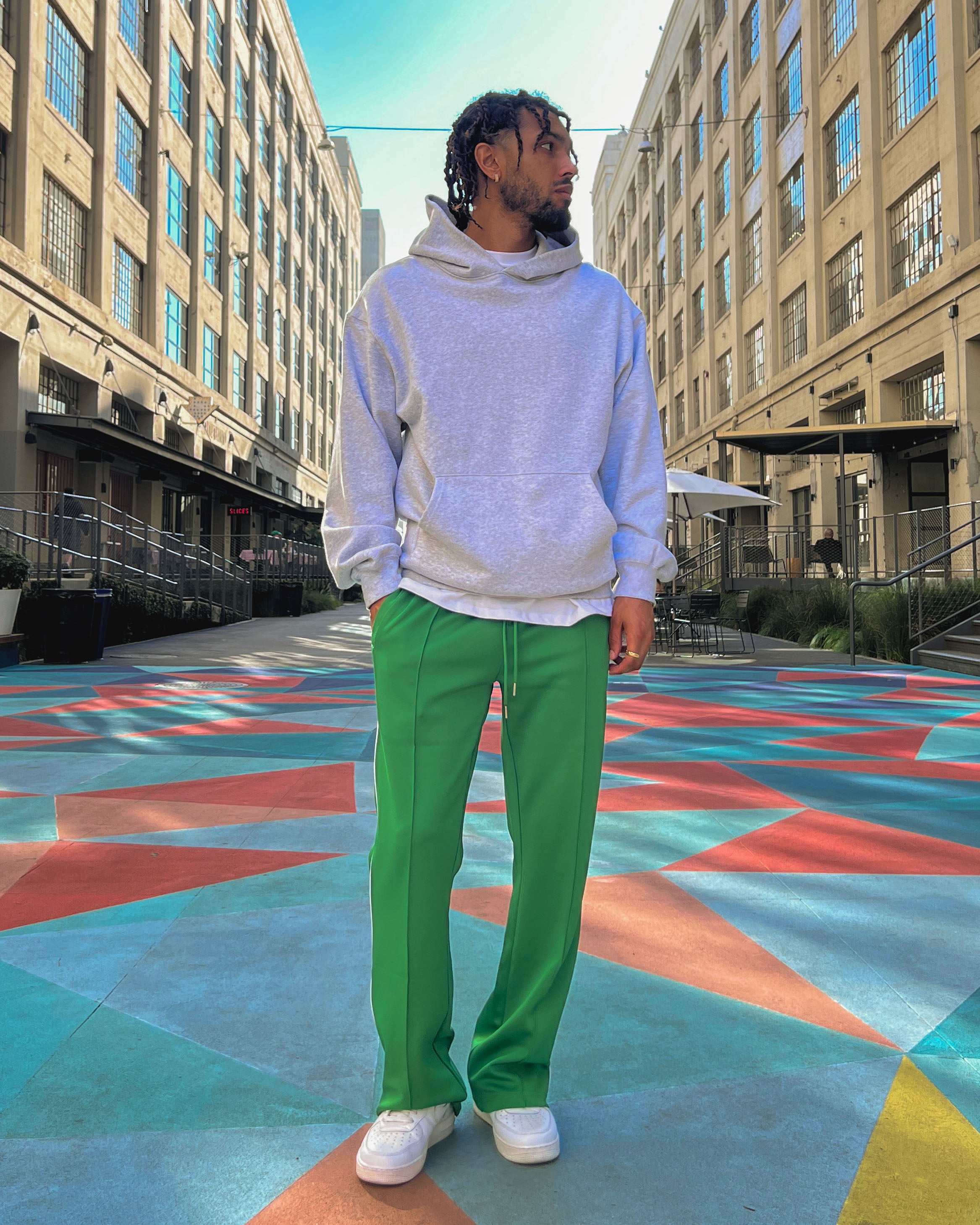 PERFECT PIPING TRACK PANTS - GREEN