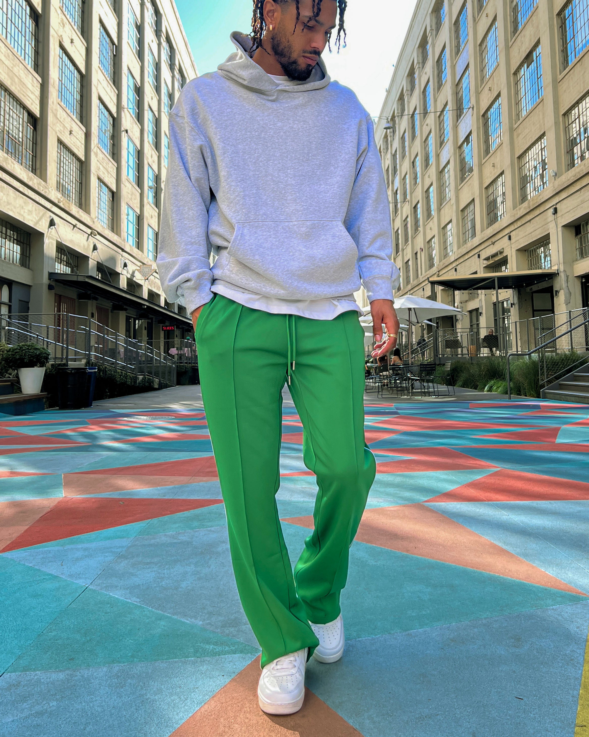 PERFECT PIPING TRACK PANTS - GREEN