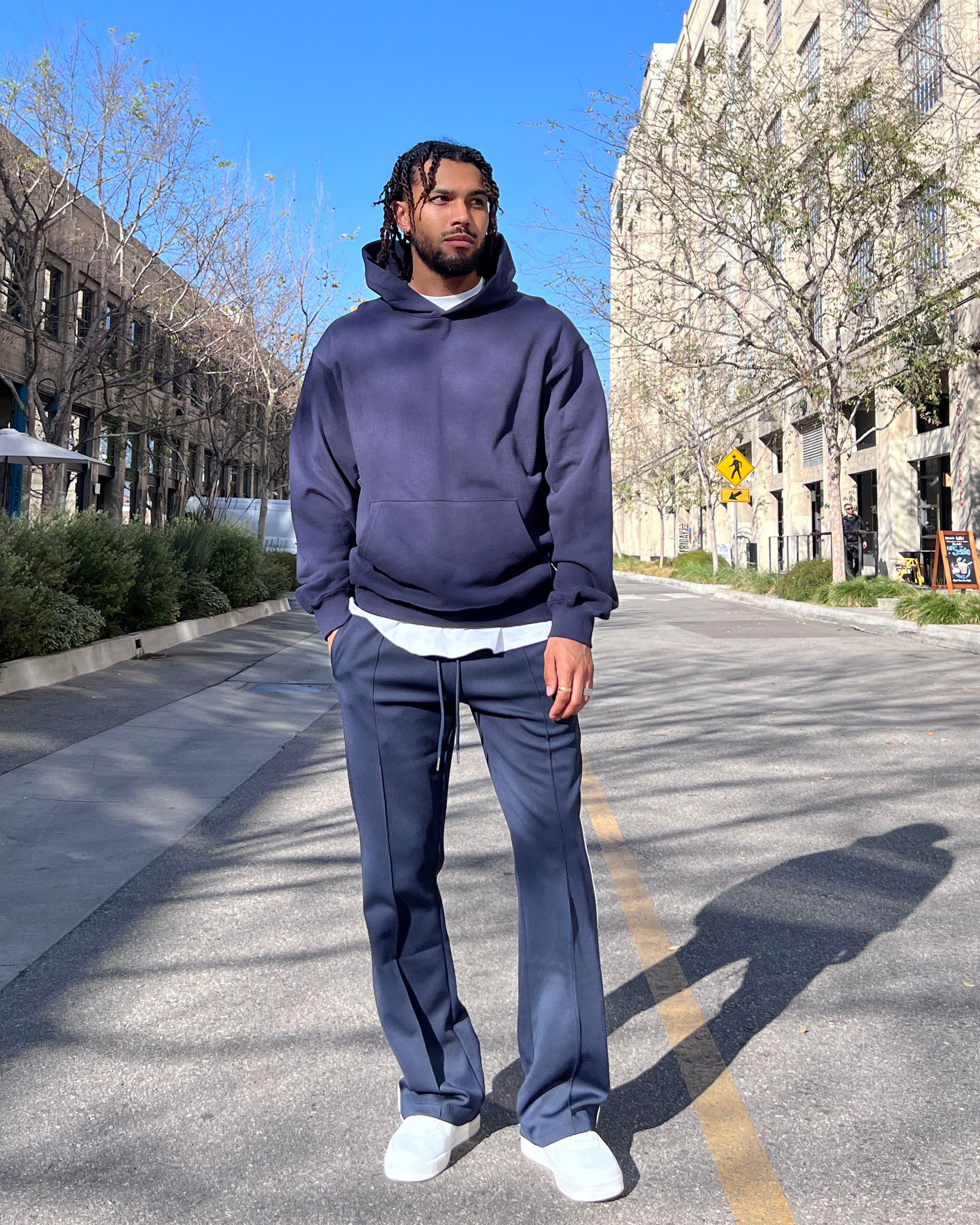 PERFECT PIPING TRACK PANTS - NAVY