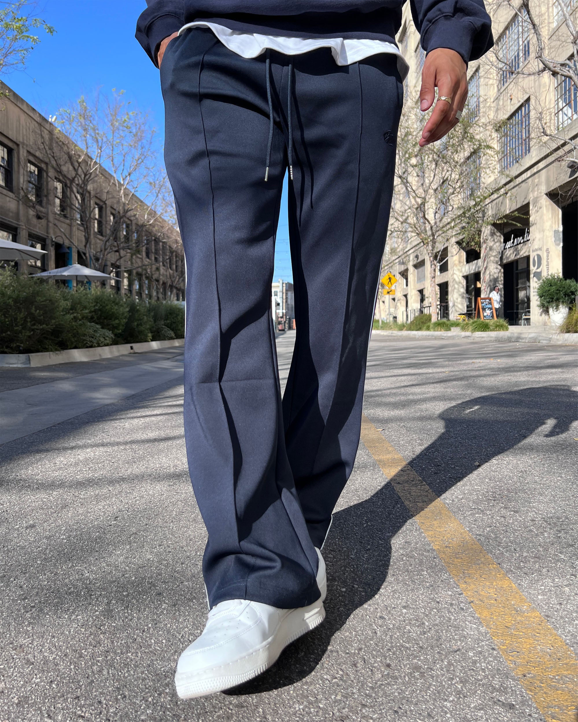 PERFECT PIPING TRACK PANTS - NAVY