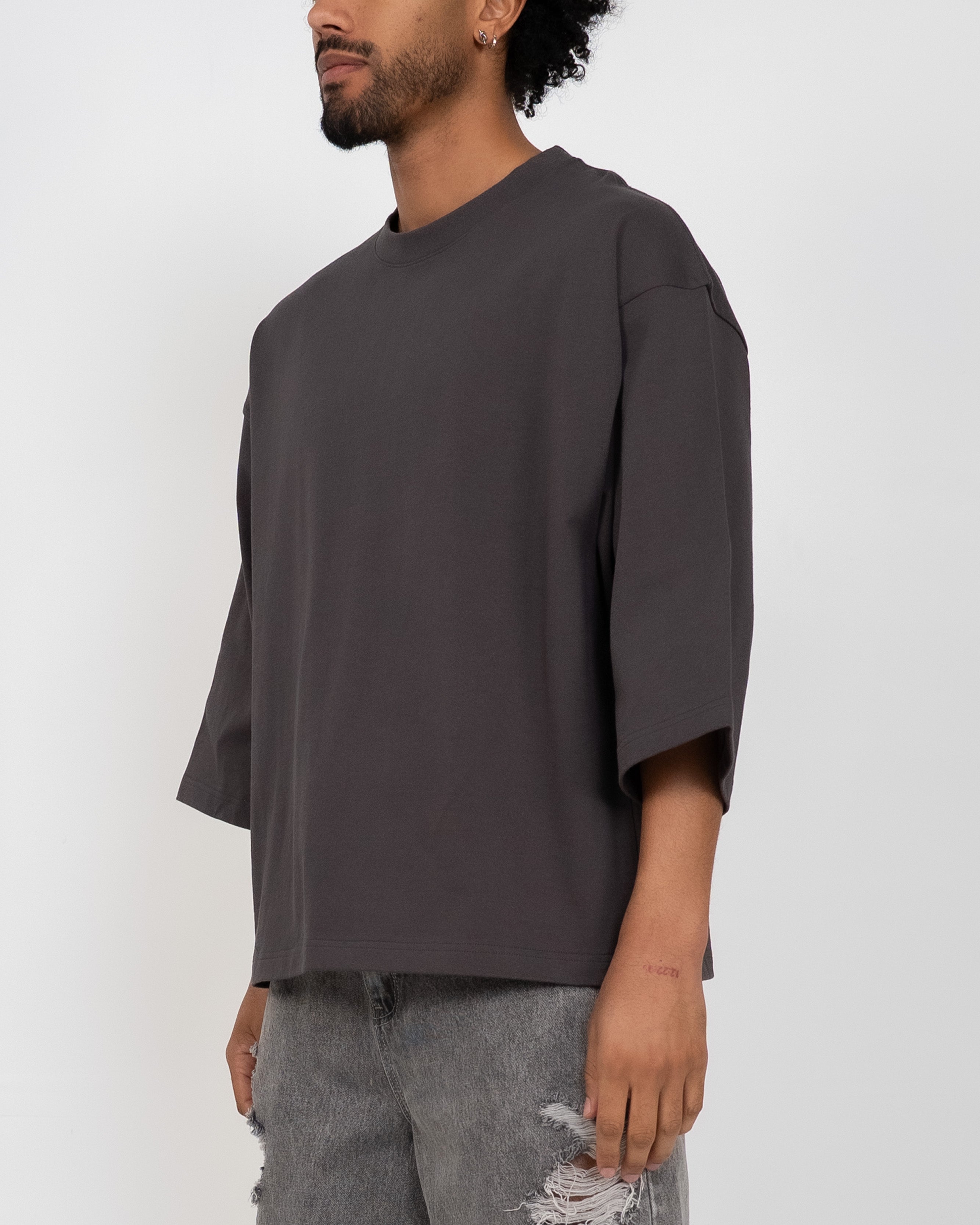 EPTM Perfect Quarter Sleeve Tee - Charcoal