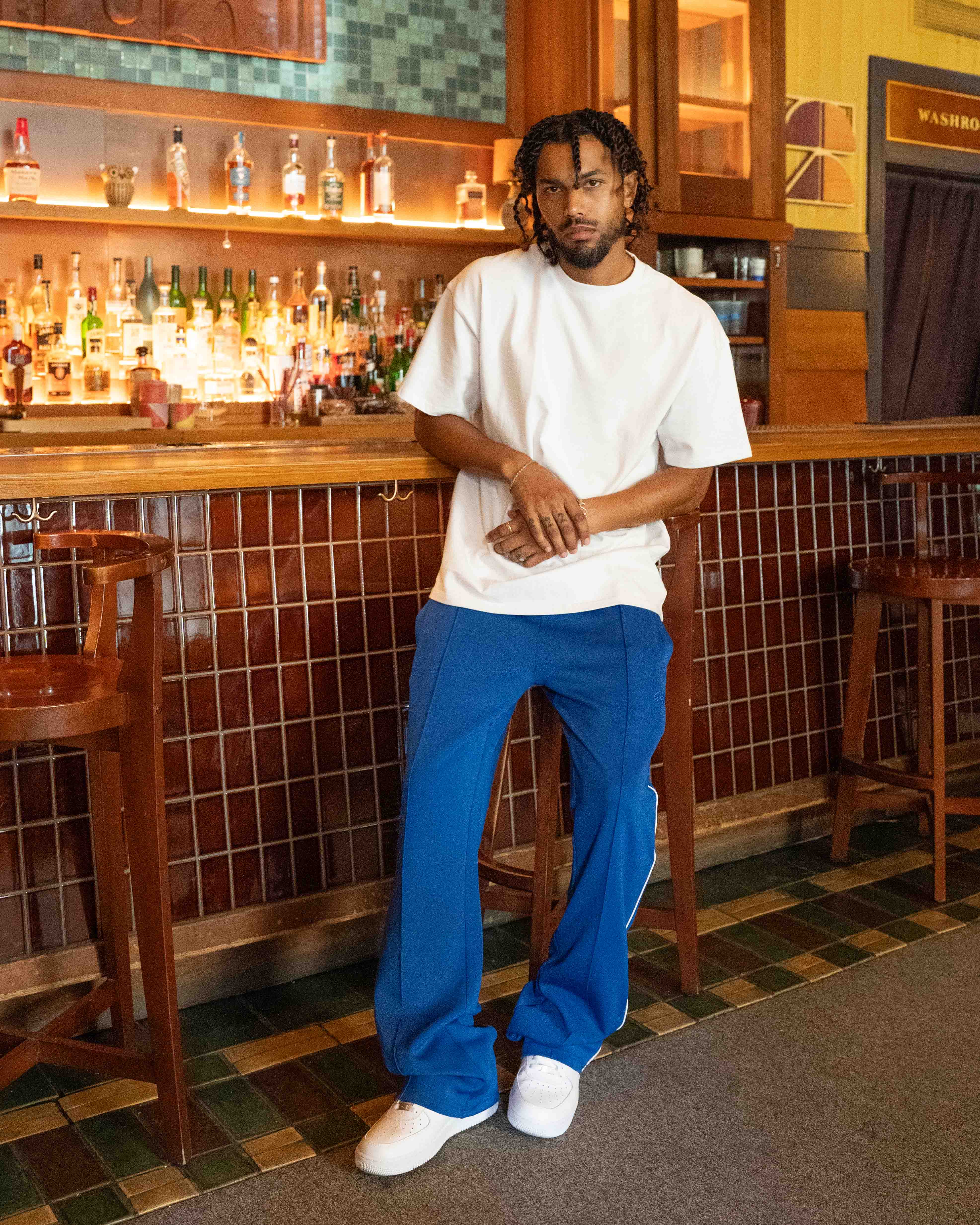 Perfect Piping Track Pants - Blue