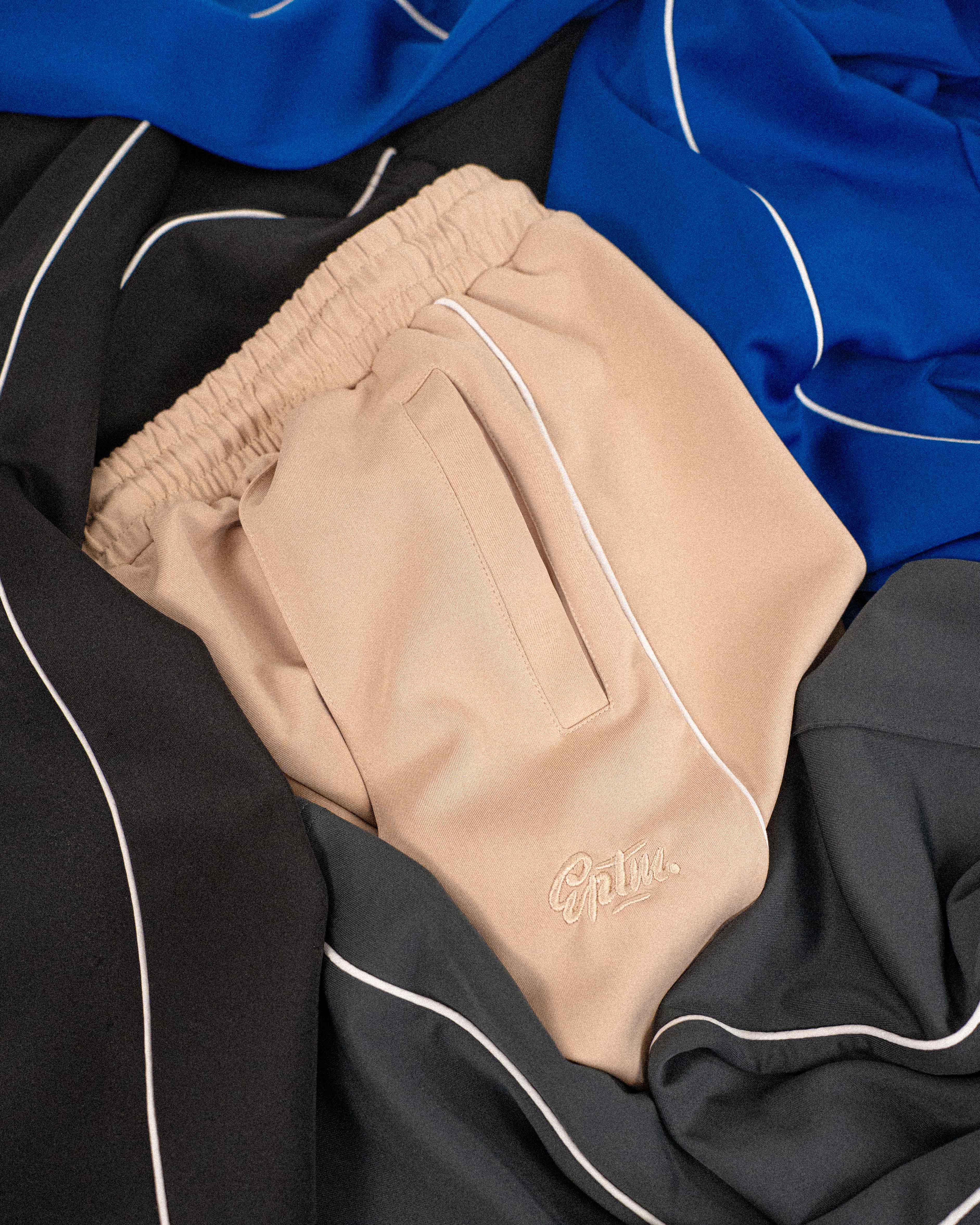 Perfect Piping Track Pants - Charcoal