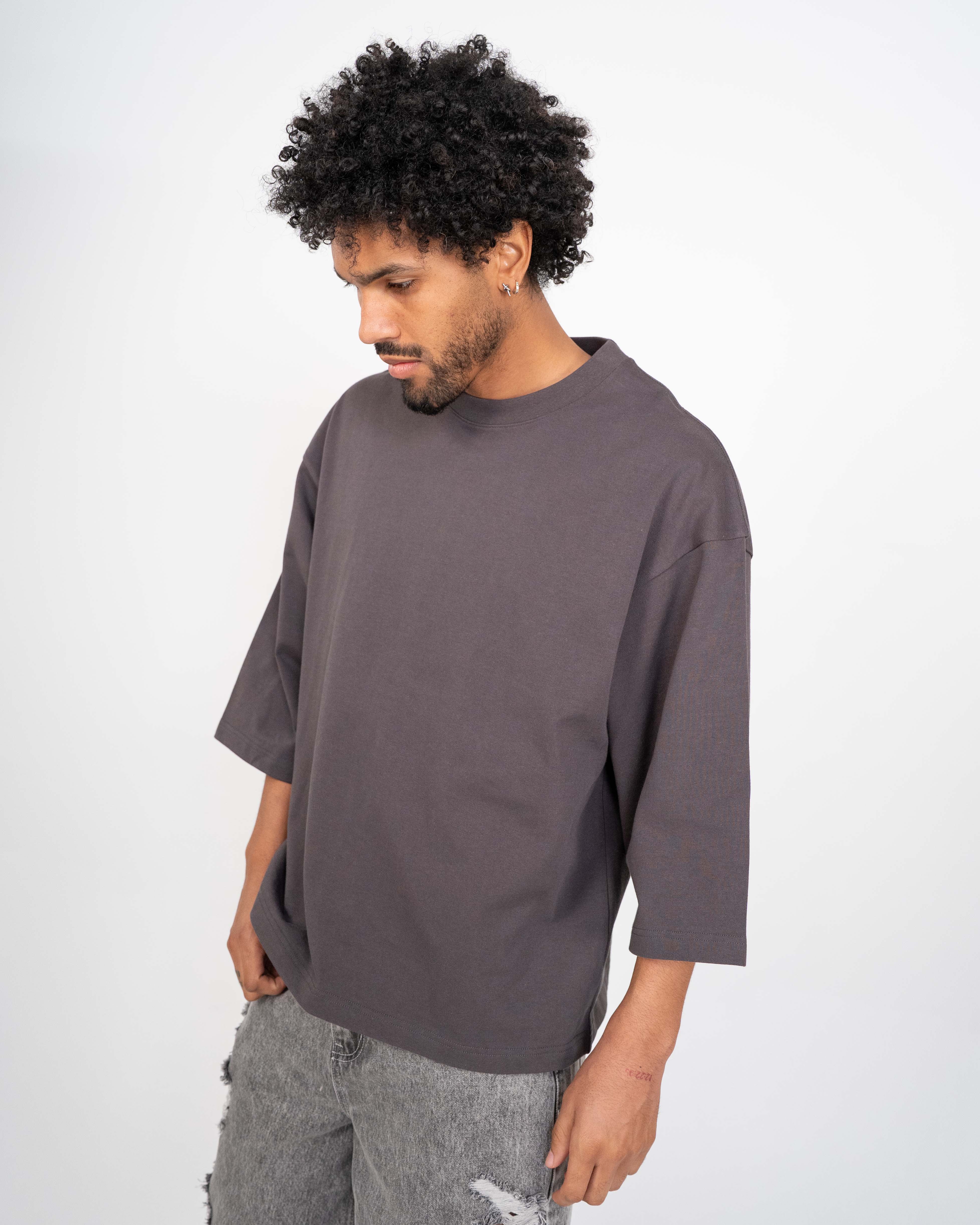 EPTM Perfect Quarter Sleeve Tee - Charcoal