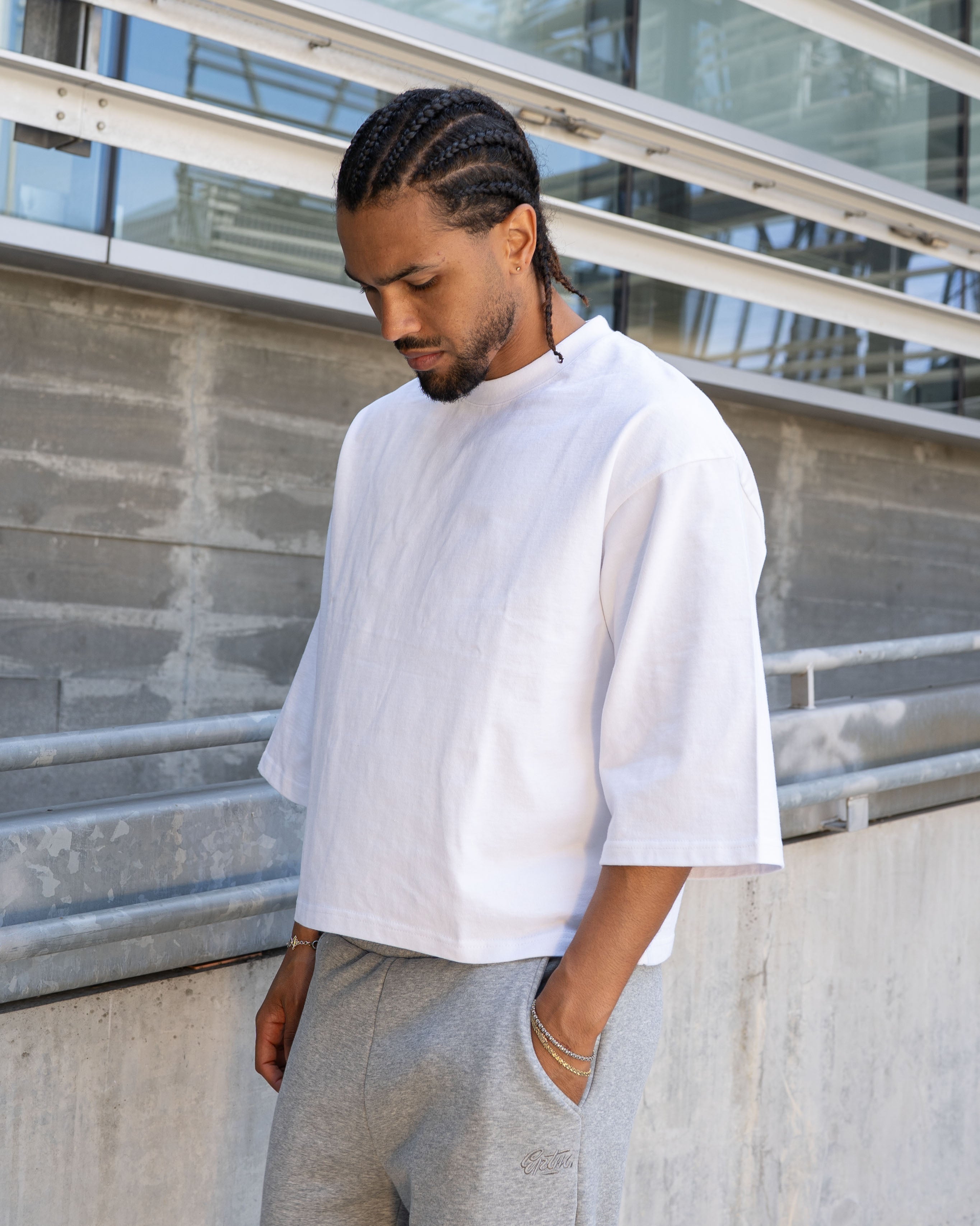 EPTM PERFECT QUARTER SLEEVE TEE - WHITE