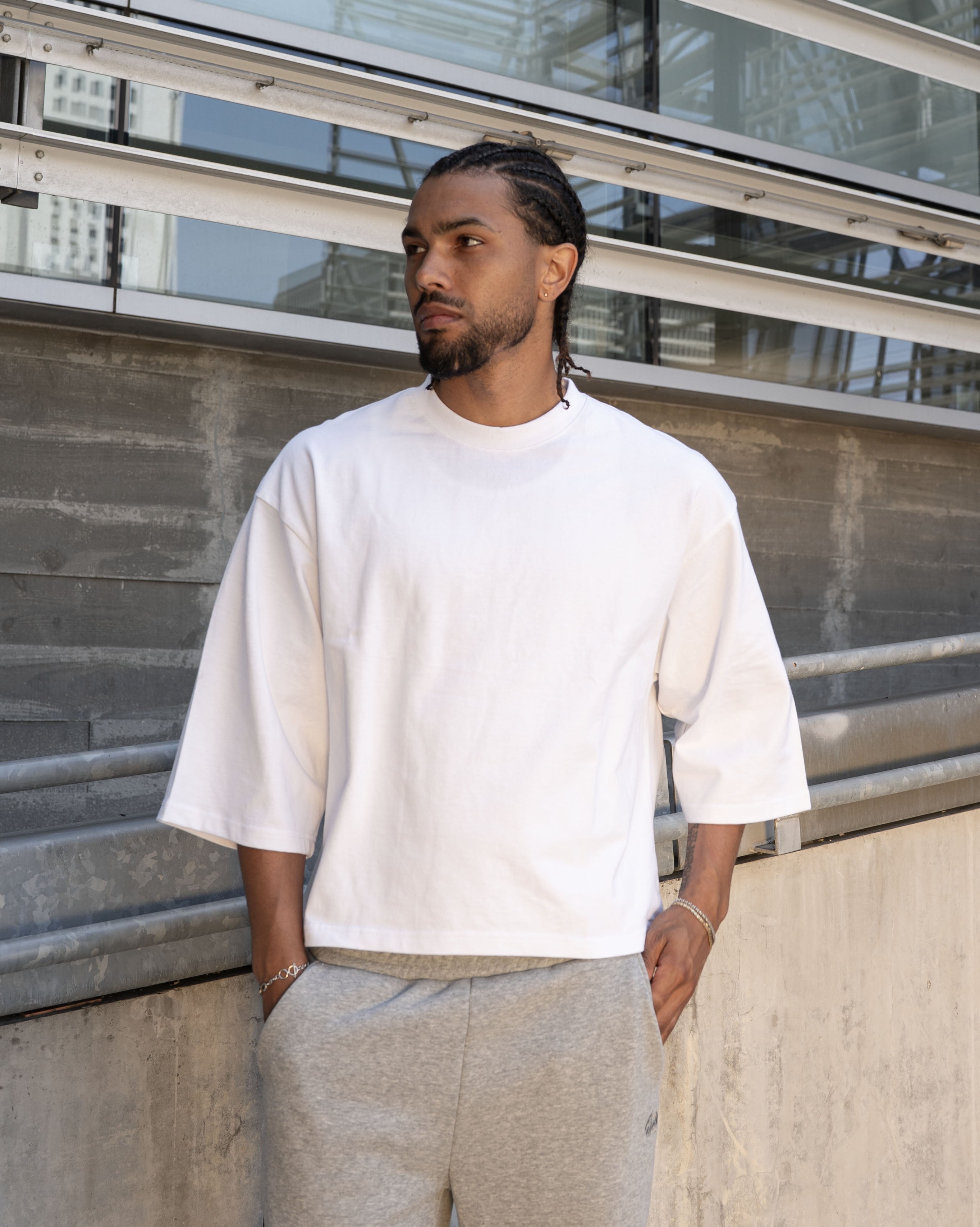 EPTM PERFECT QUARTER SLEEVE TEE - WHITE