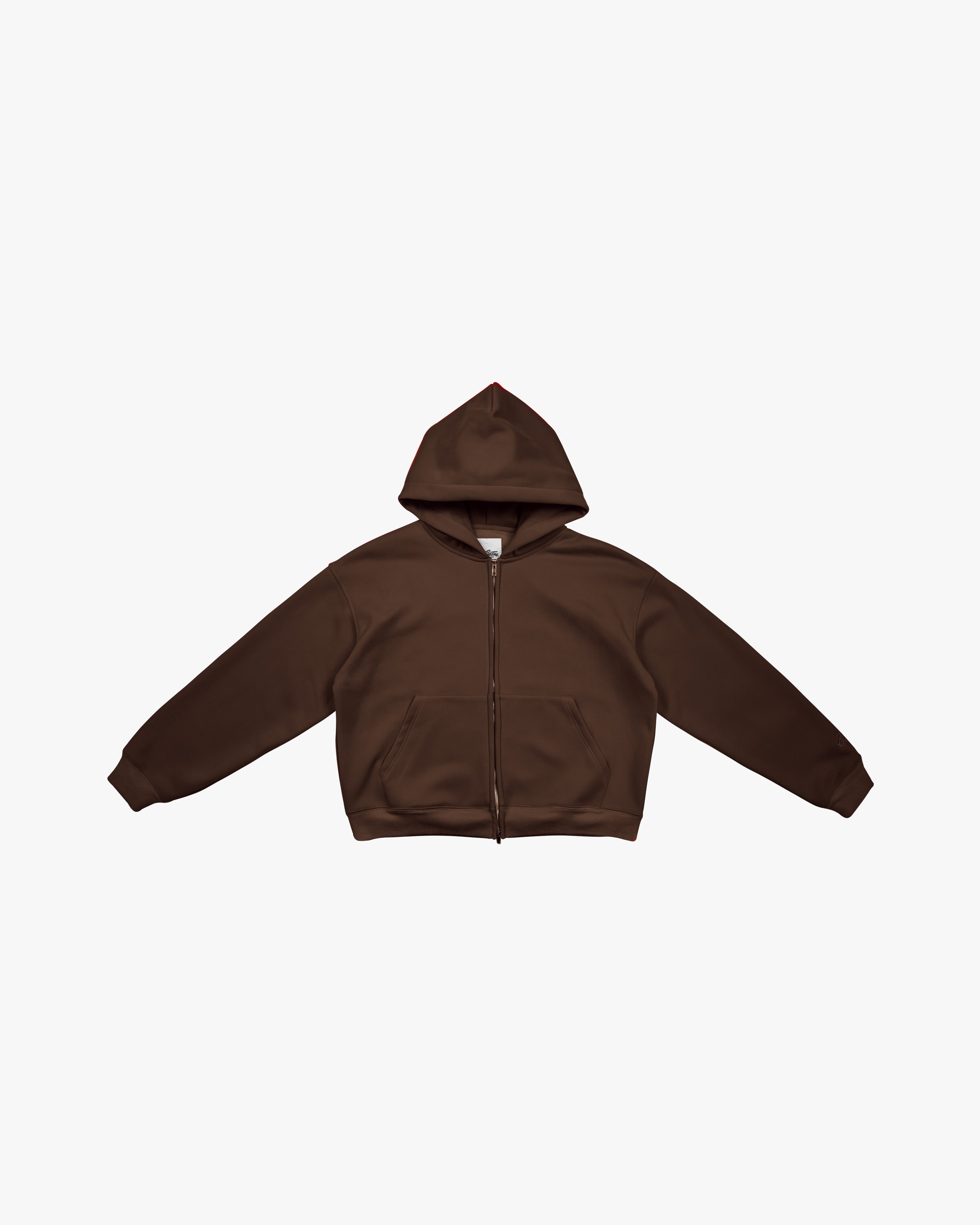 EPTM PERFECT ZIP UP HOODIE - BROWN