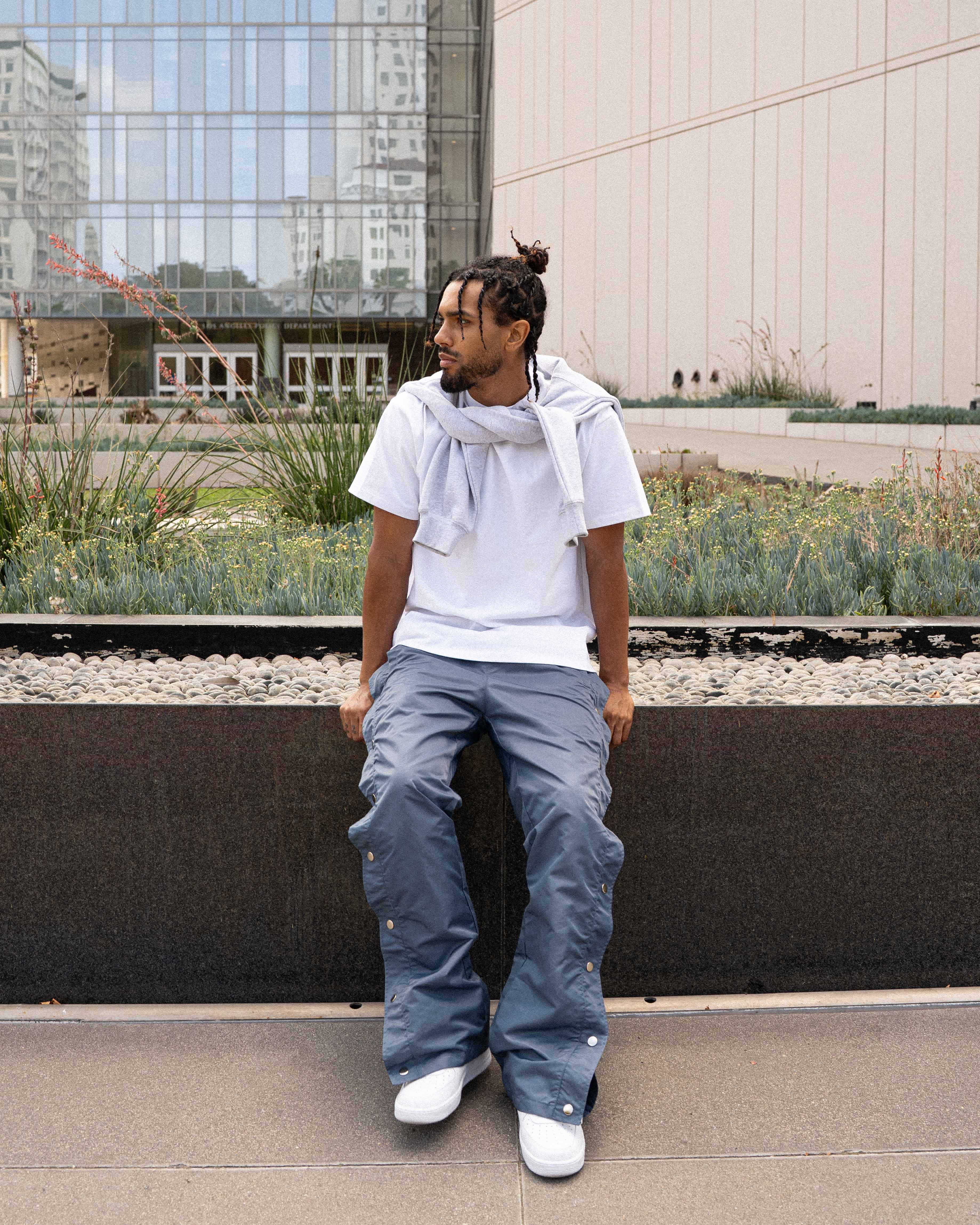 EPTM Snappy Track Pants - Denim Blue
