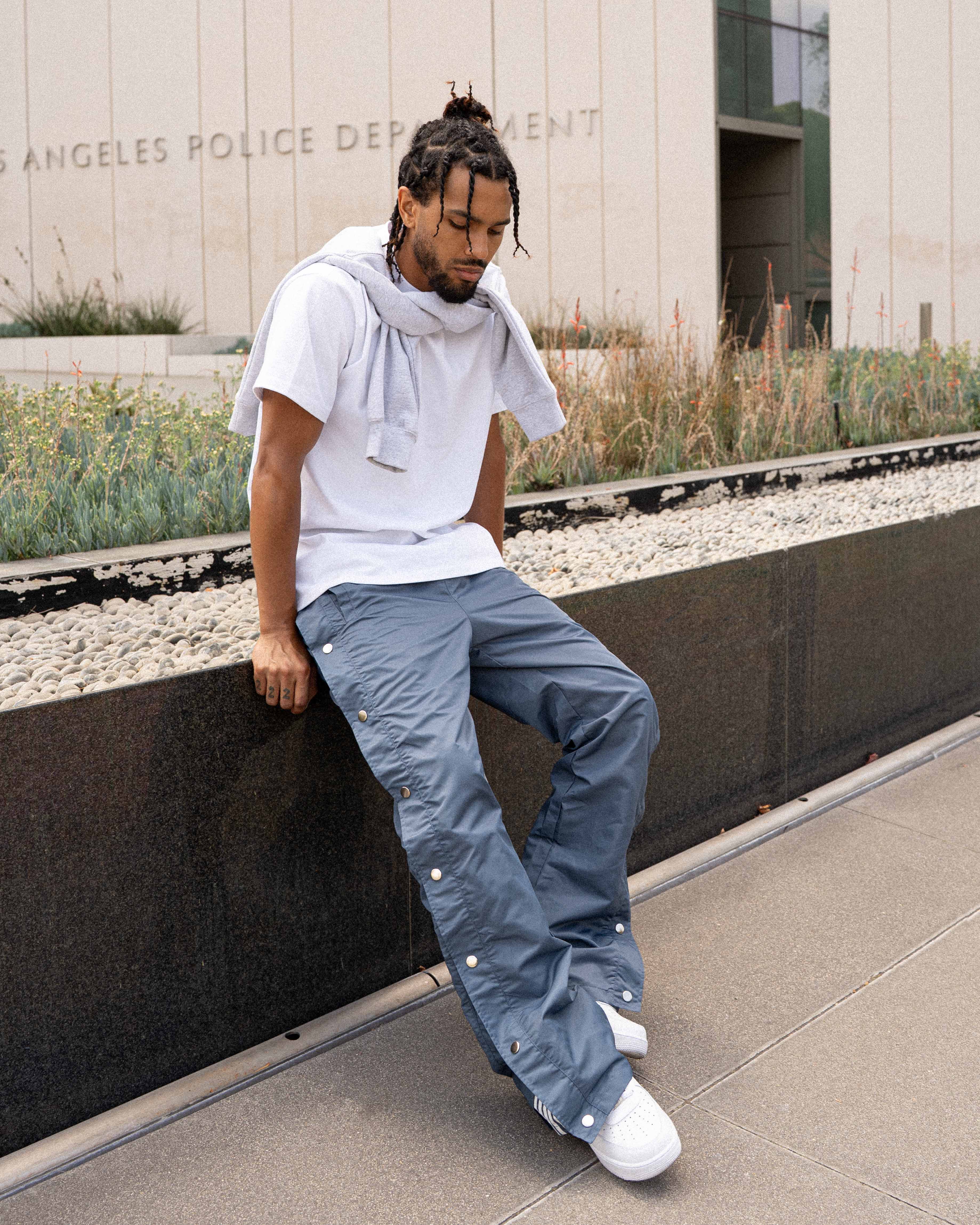 EPTM Snappy Track Pants - Denim Blue