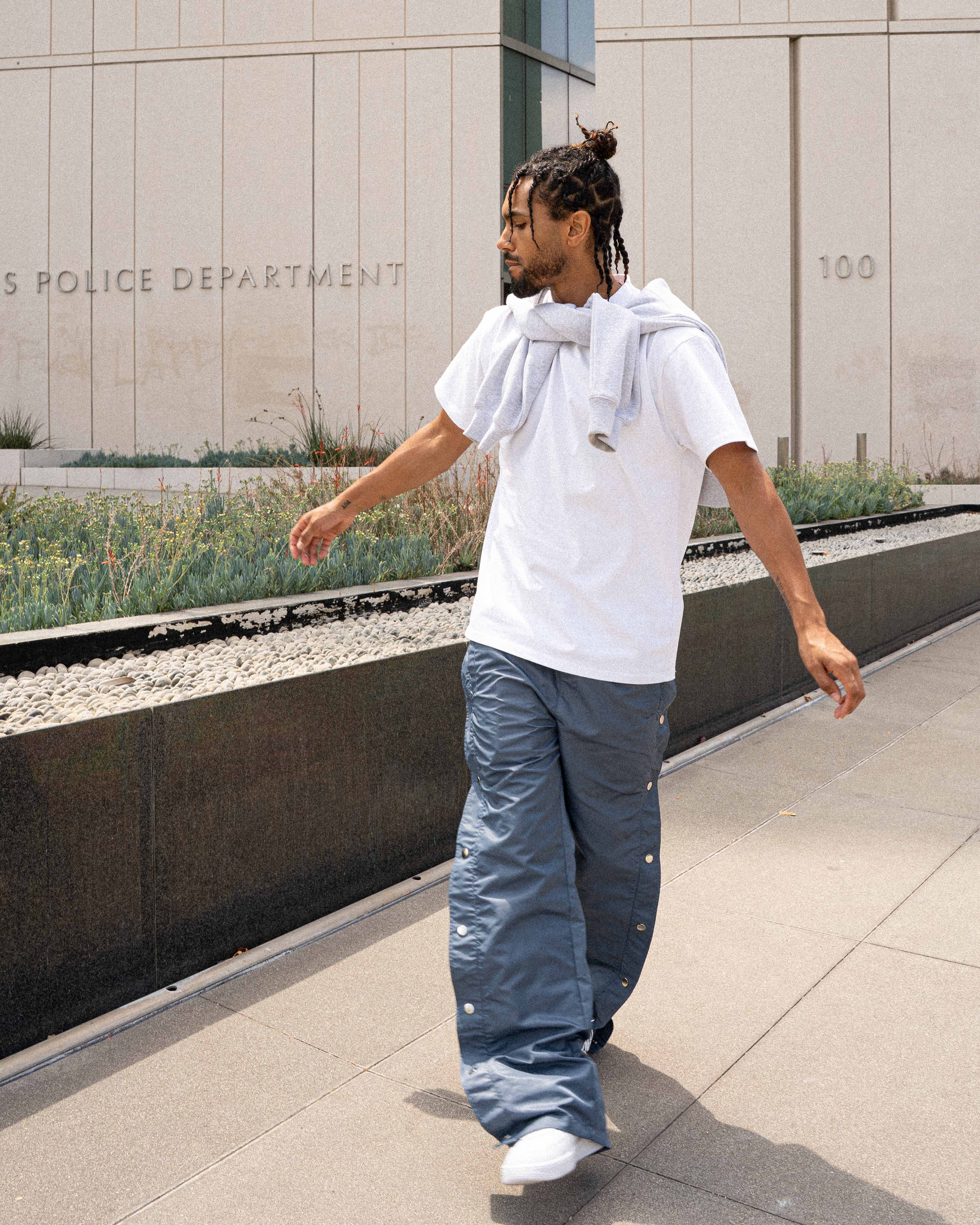 EPTM Snappy Track Pants - Denim Blue