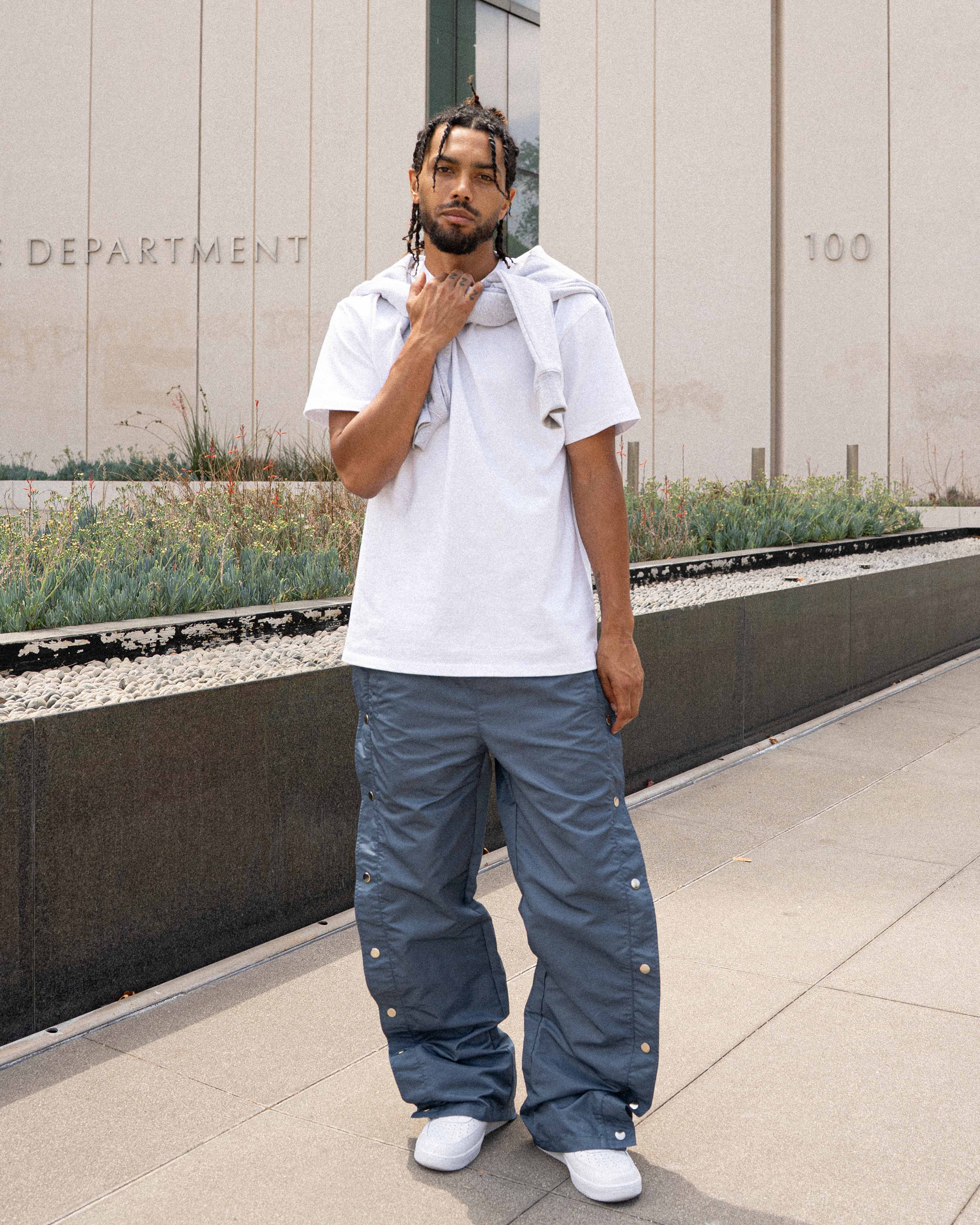 EPTM Snappy Track Pants - Denim Blue