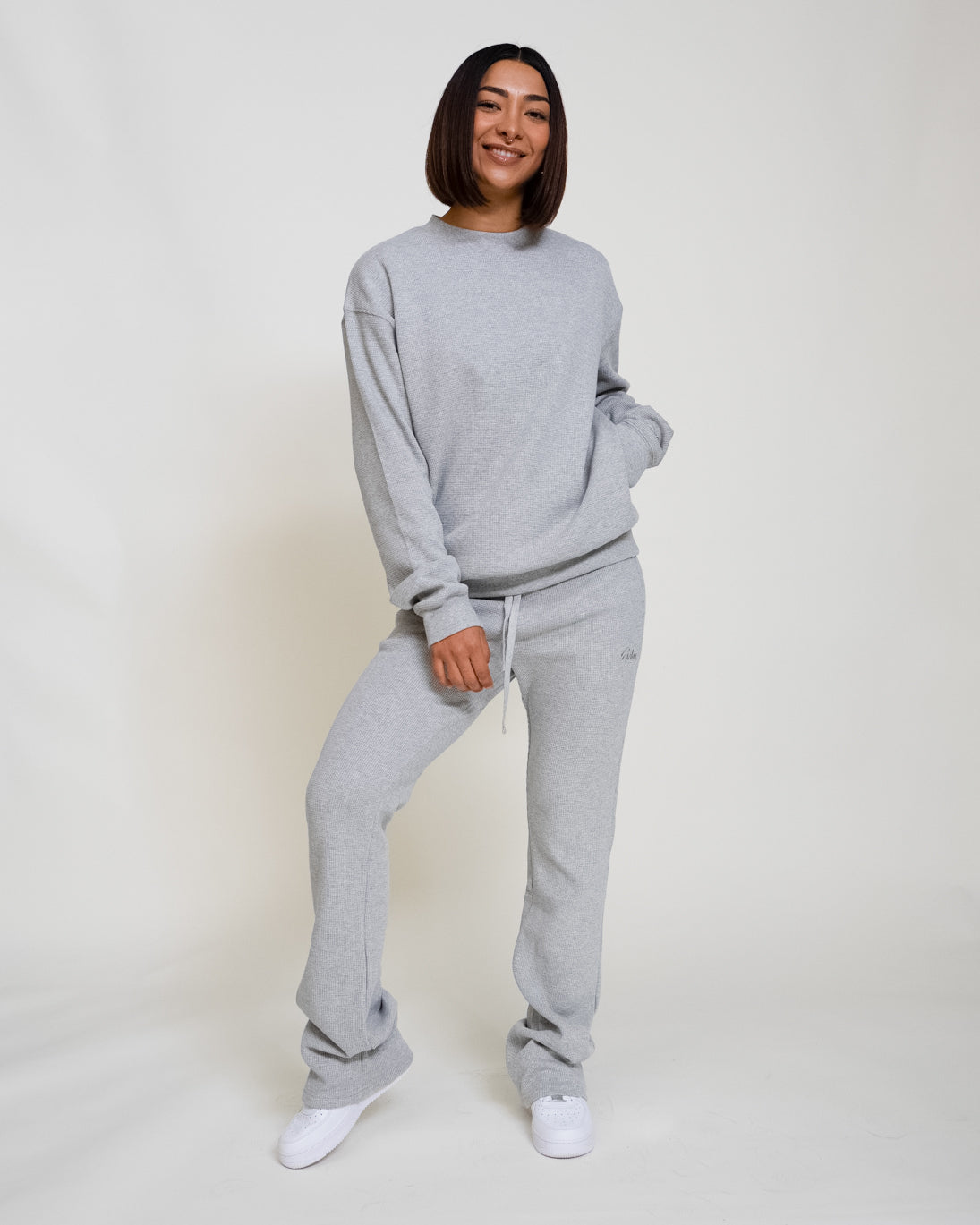 EPTM THERMAL FLARE PANTS-HEATHER GRAY