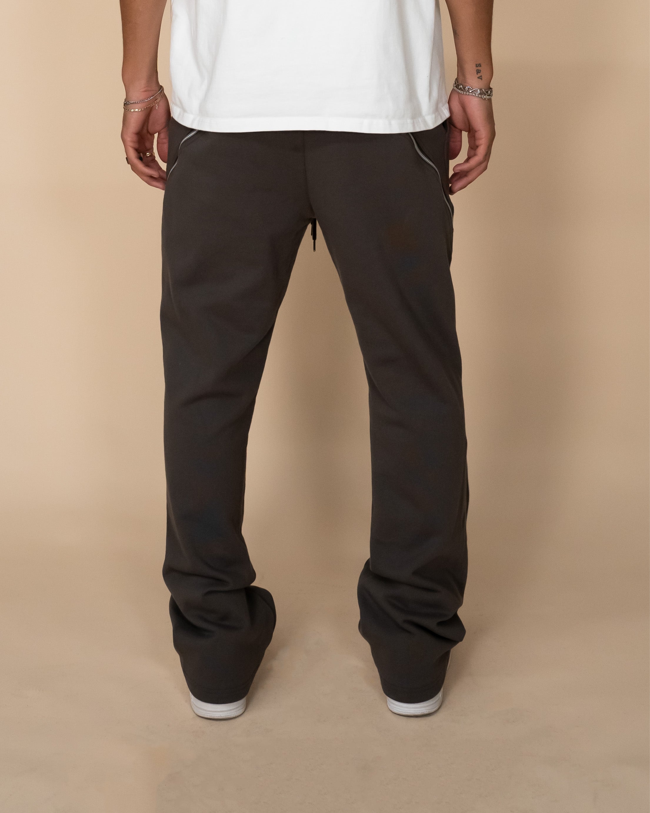 EPTM ZIP FLARED SWEATPANTS - GREY