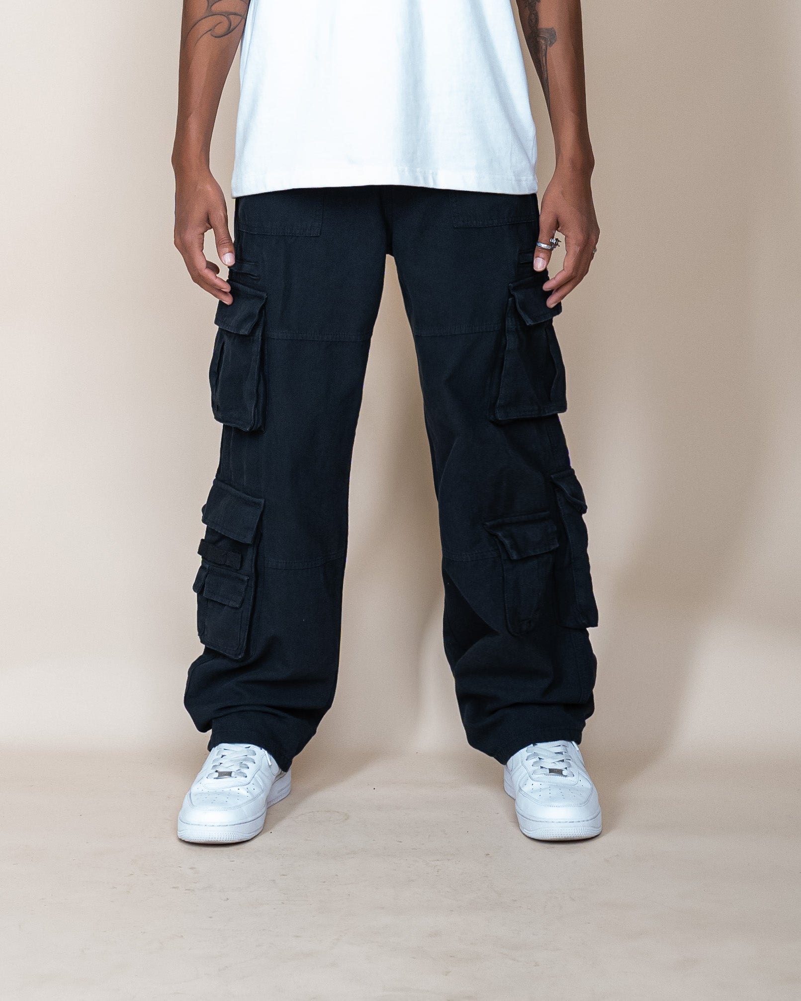 EPTM CANVAS CARGO PANTS - BLACK