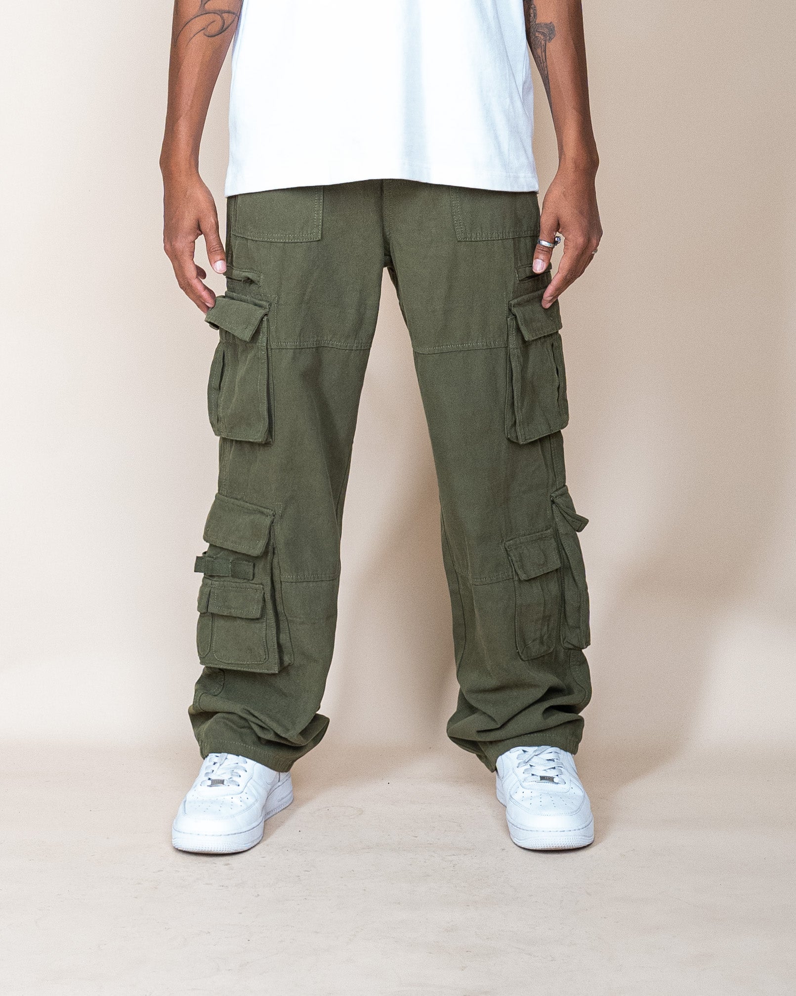 EPTM CANVAS CARGO PANTS - OLIVE