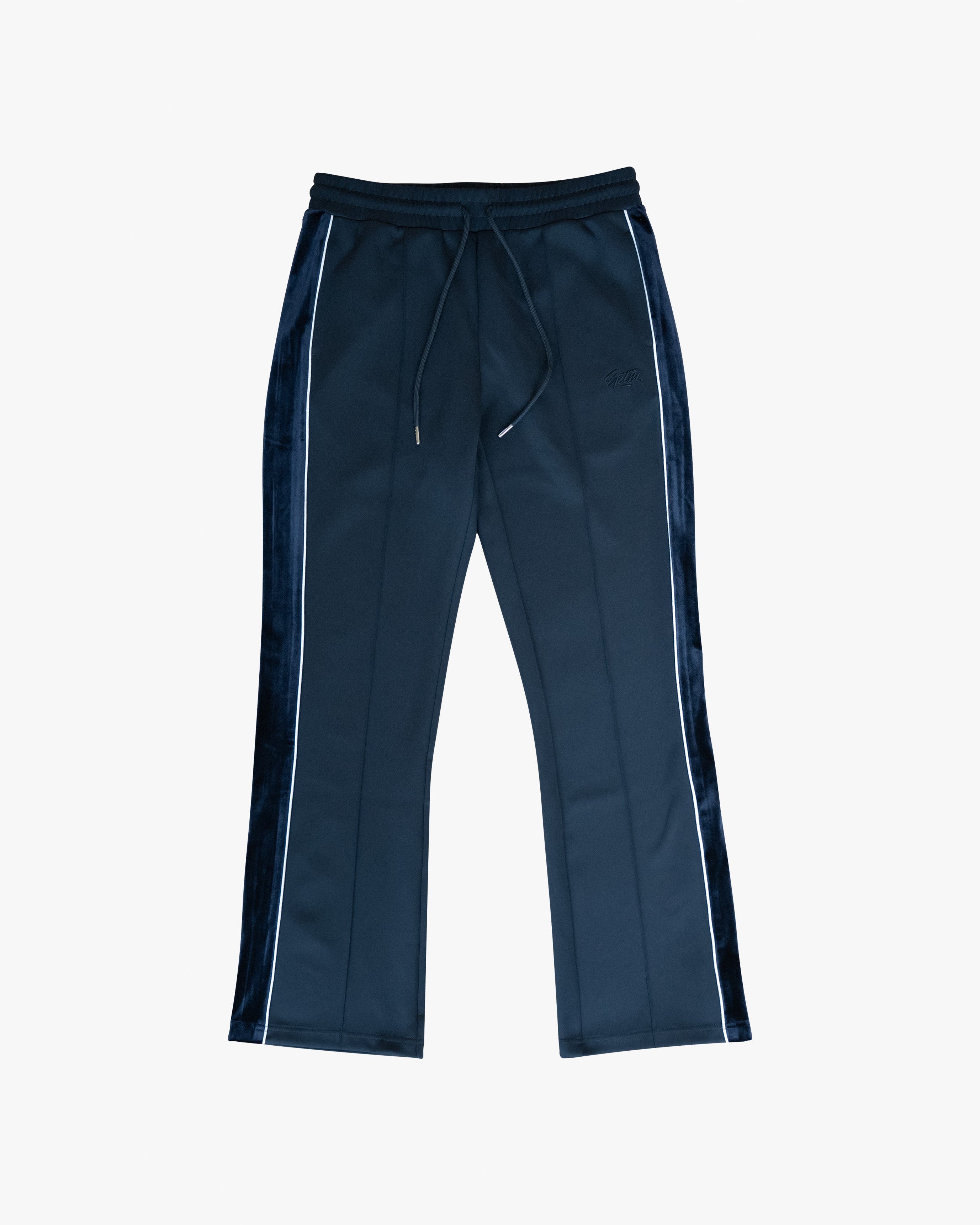 EPTM VELOUR PIPING TRACK PANTS - NAVY