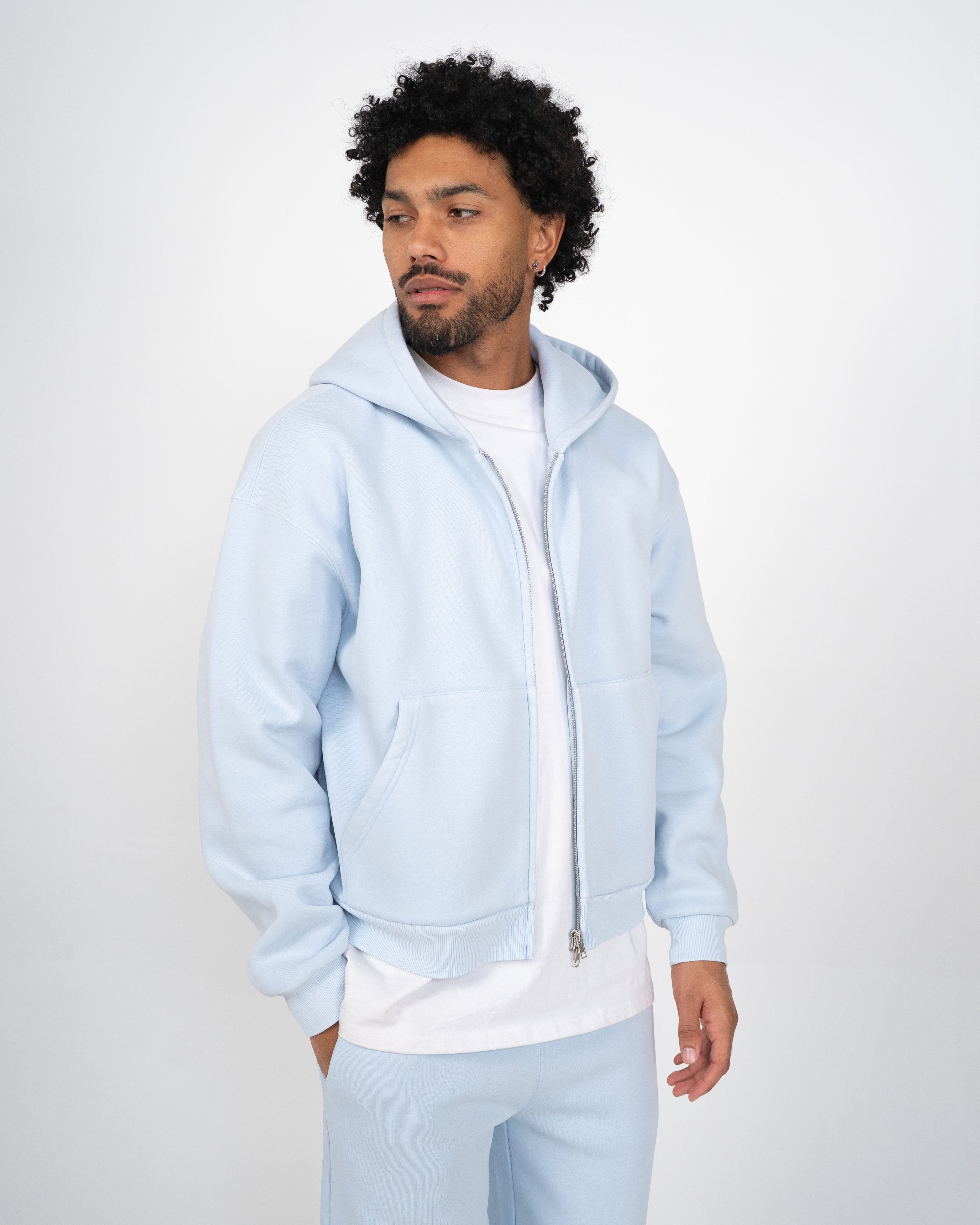 EPTM Vintage Zip Up Hoodie - Sky Blue