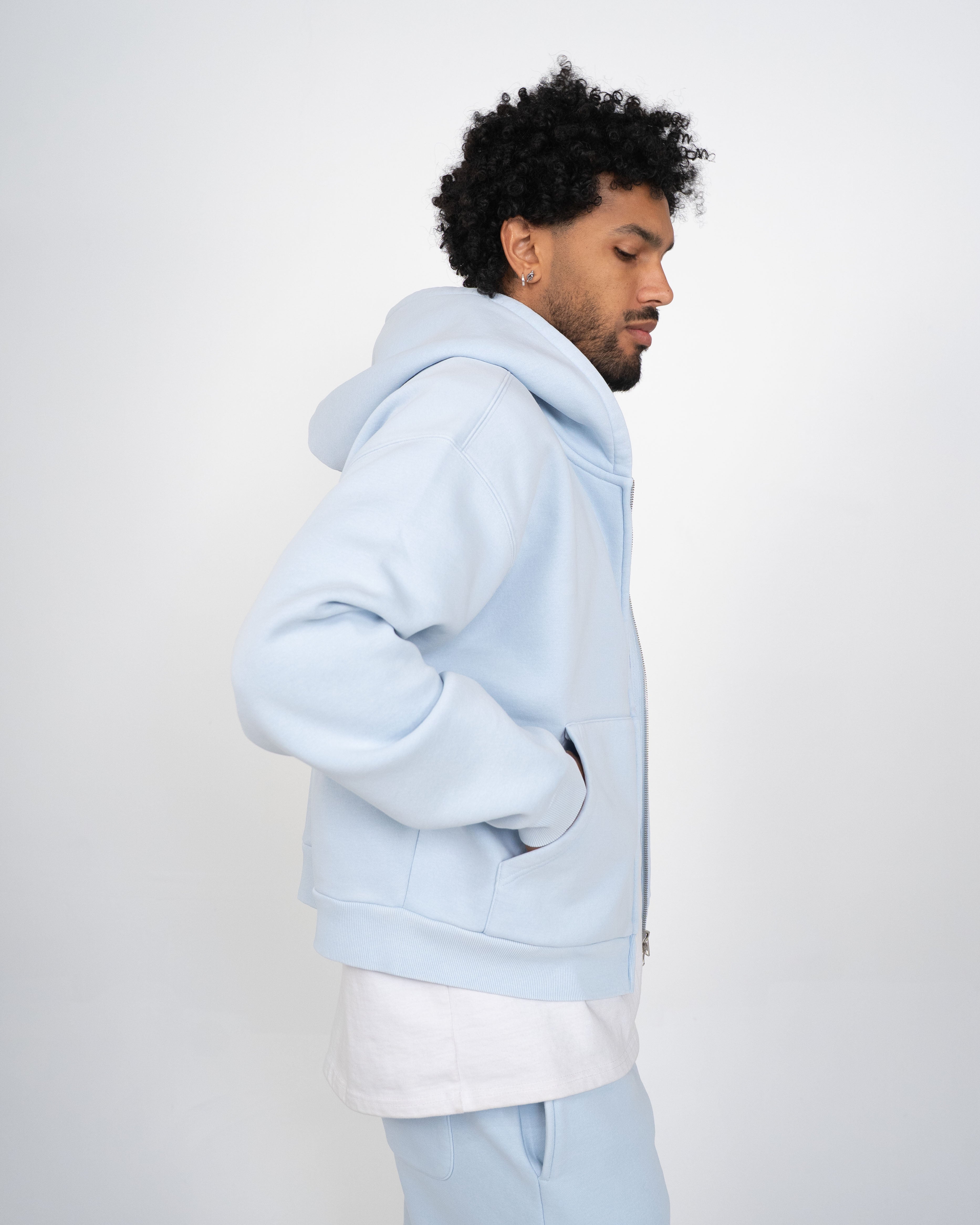EPTM Vintage Zip Up Hoodie - Sky Blue