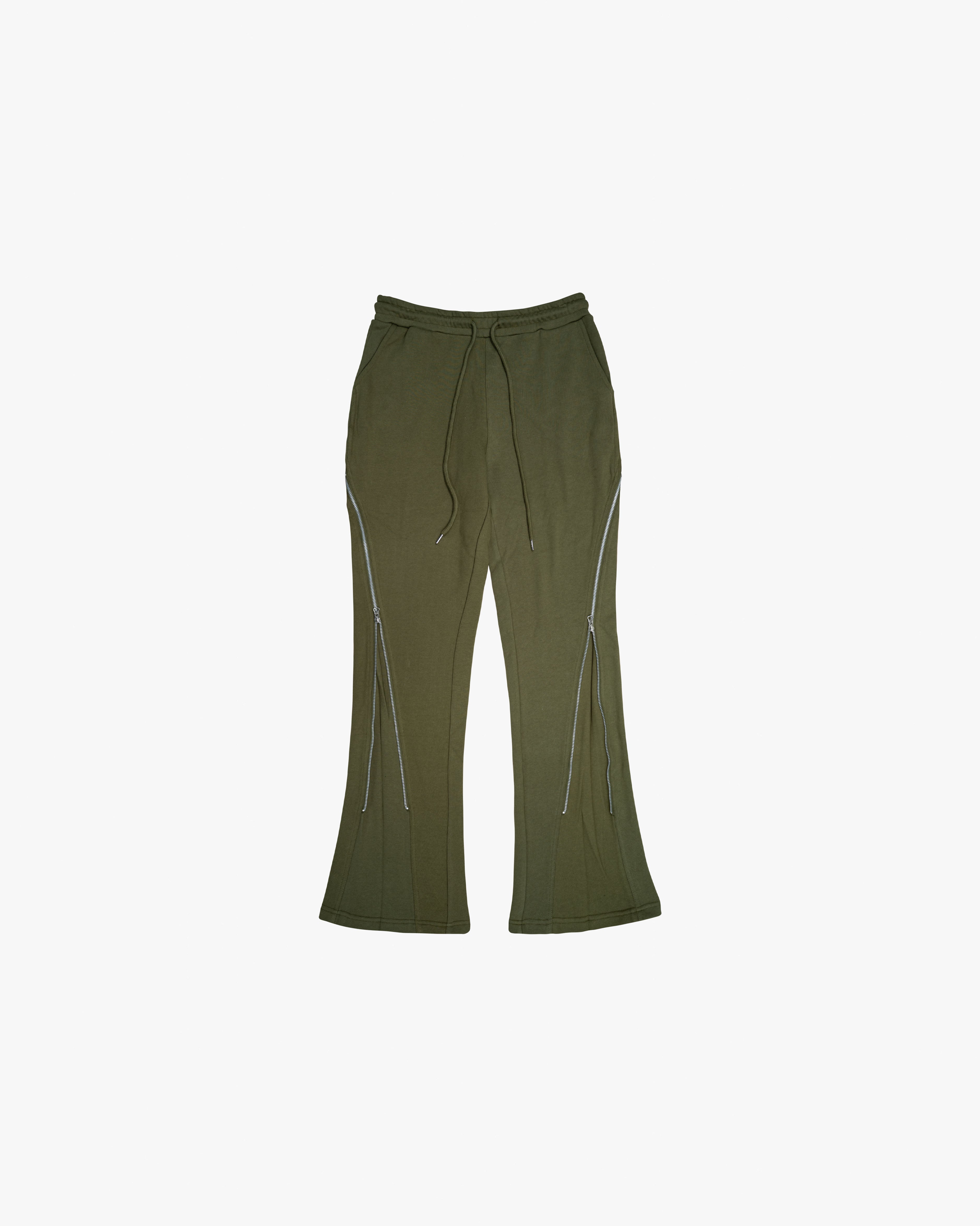 EPTM ZIP FLARED SWEATPANTS - OLIVE