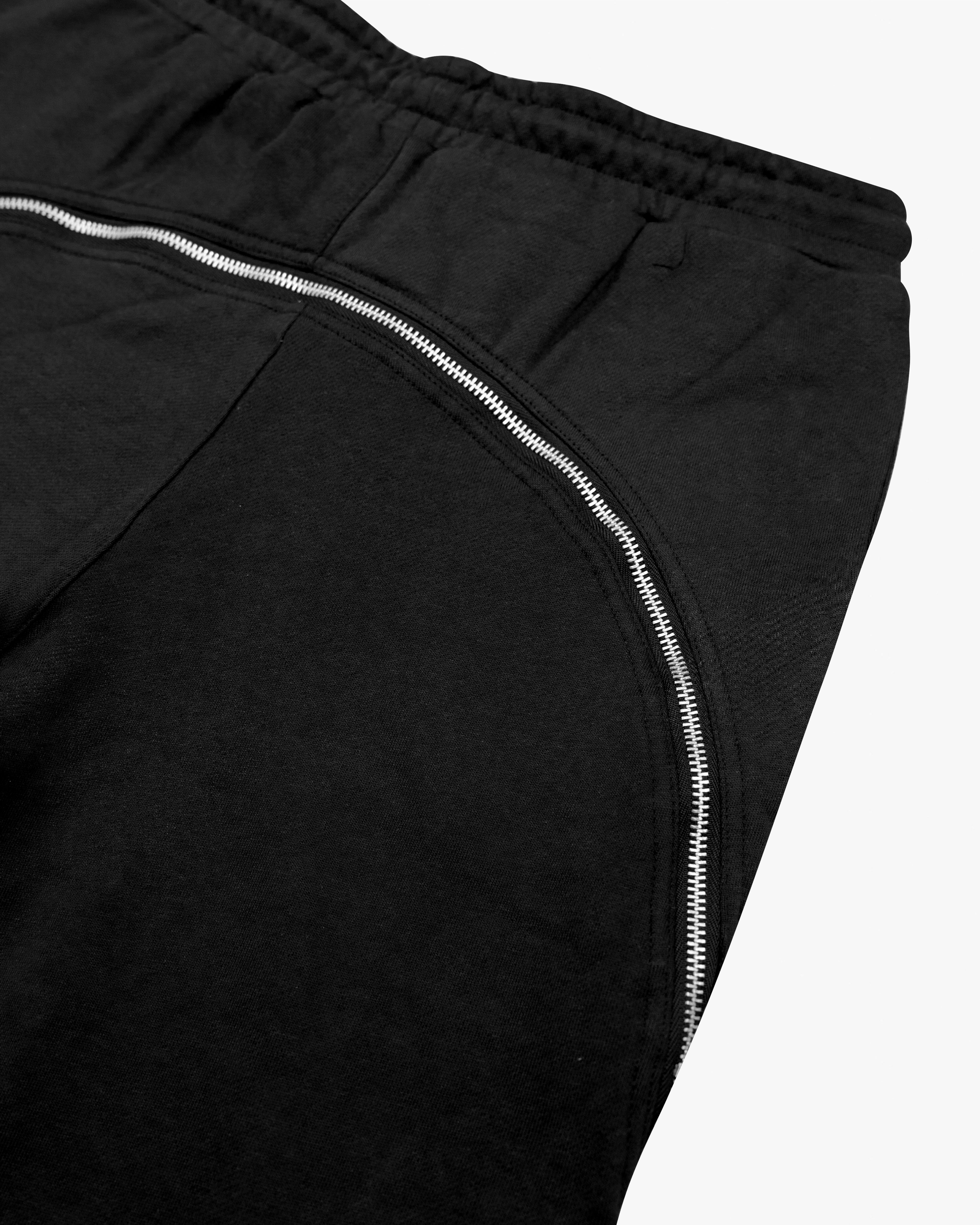 EPTM ZIP FLARED SWEATPANTS - BLACK