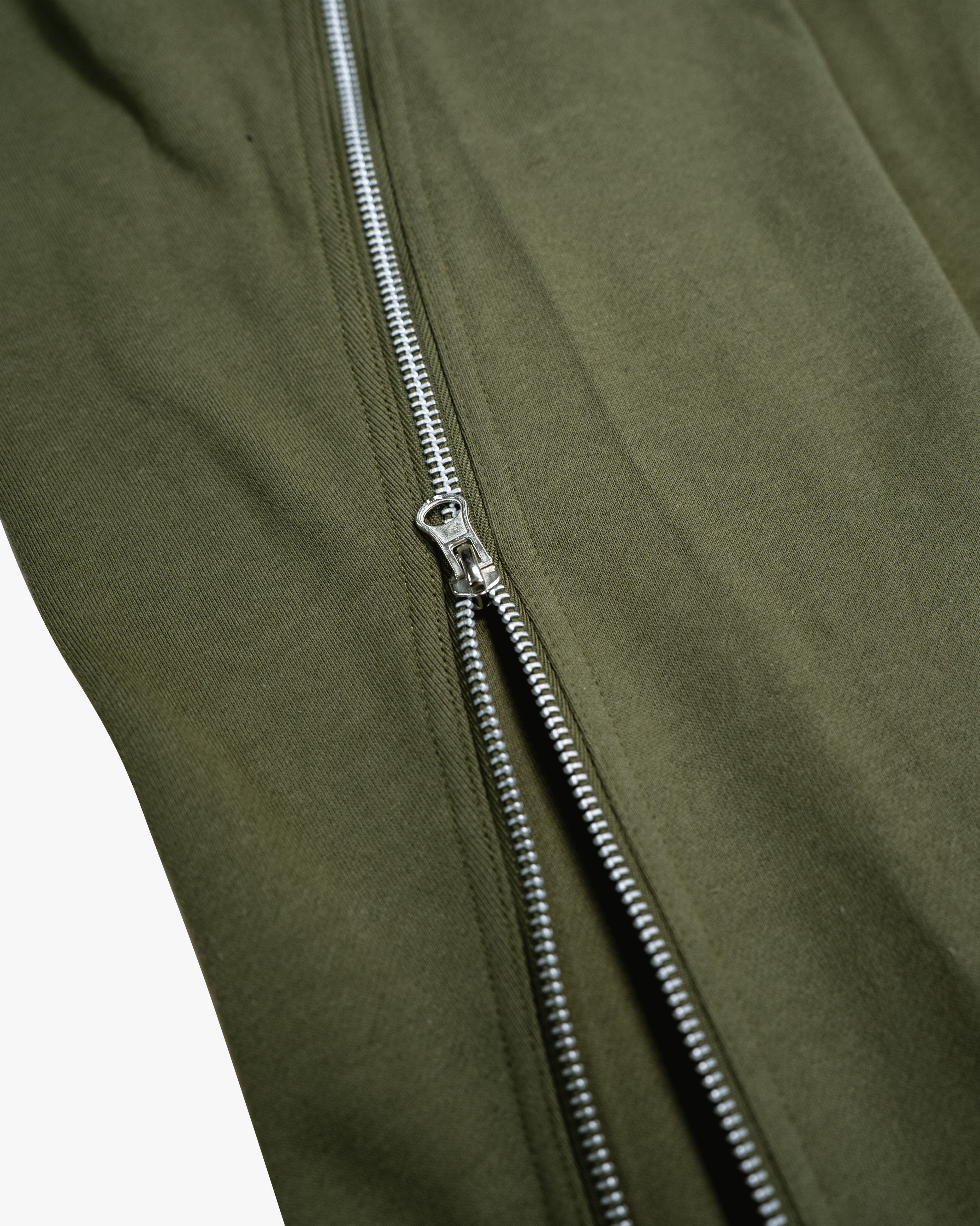 EPTM ZIP FLARED SWEATPANTS - OLIVE