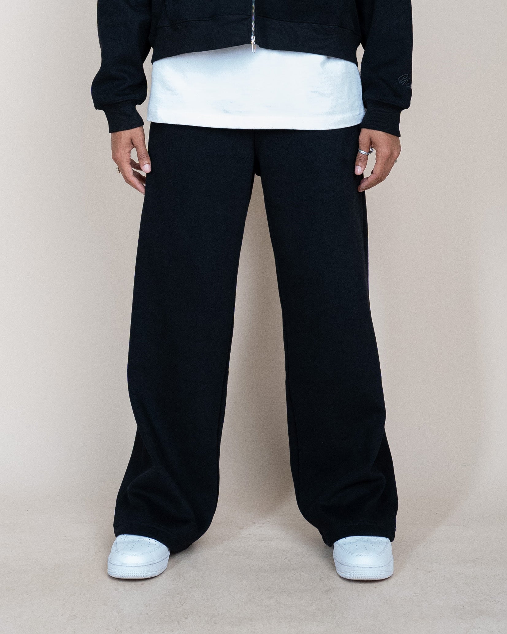 EPTM PERFECT BAGGY FLEECE PANTS - BLACK