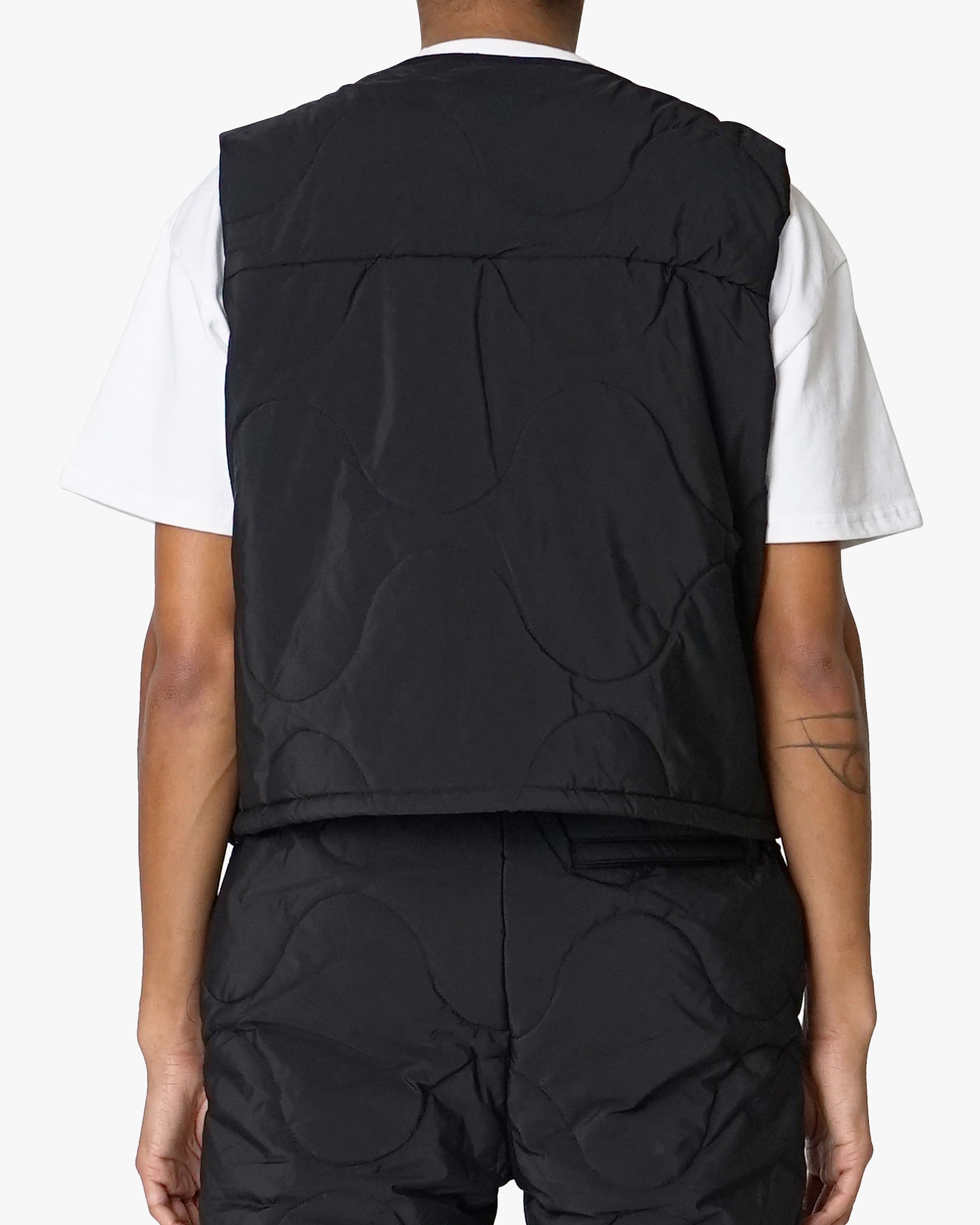 EPTM GRIDDY PUFFER VEST-BLACK