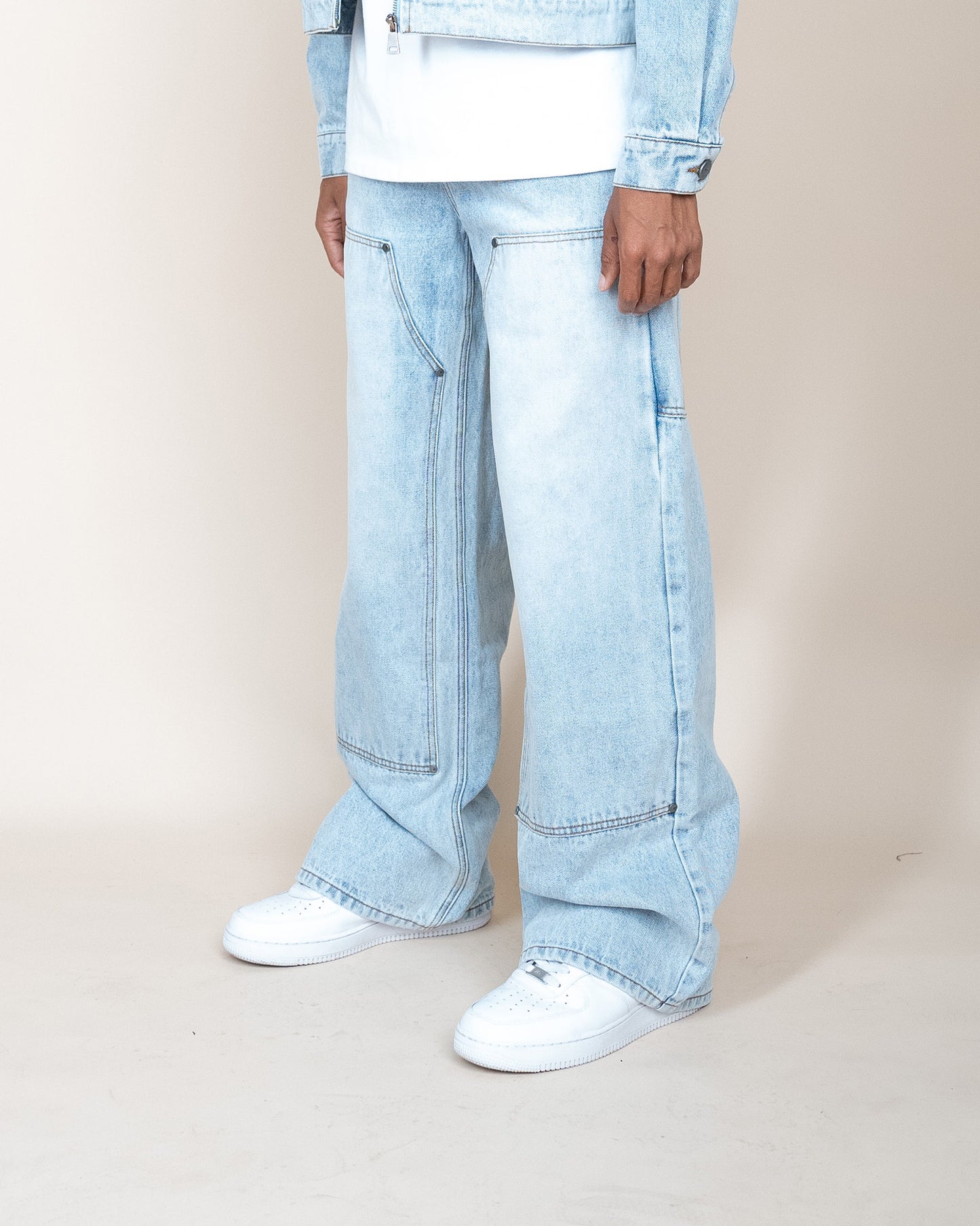 EPTM DOUBLE KNEE PANTS - DENIM BLUE