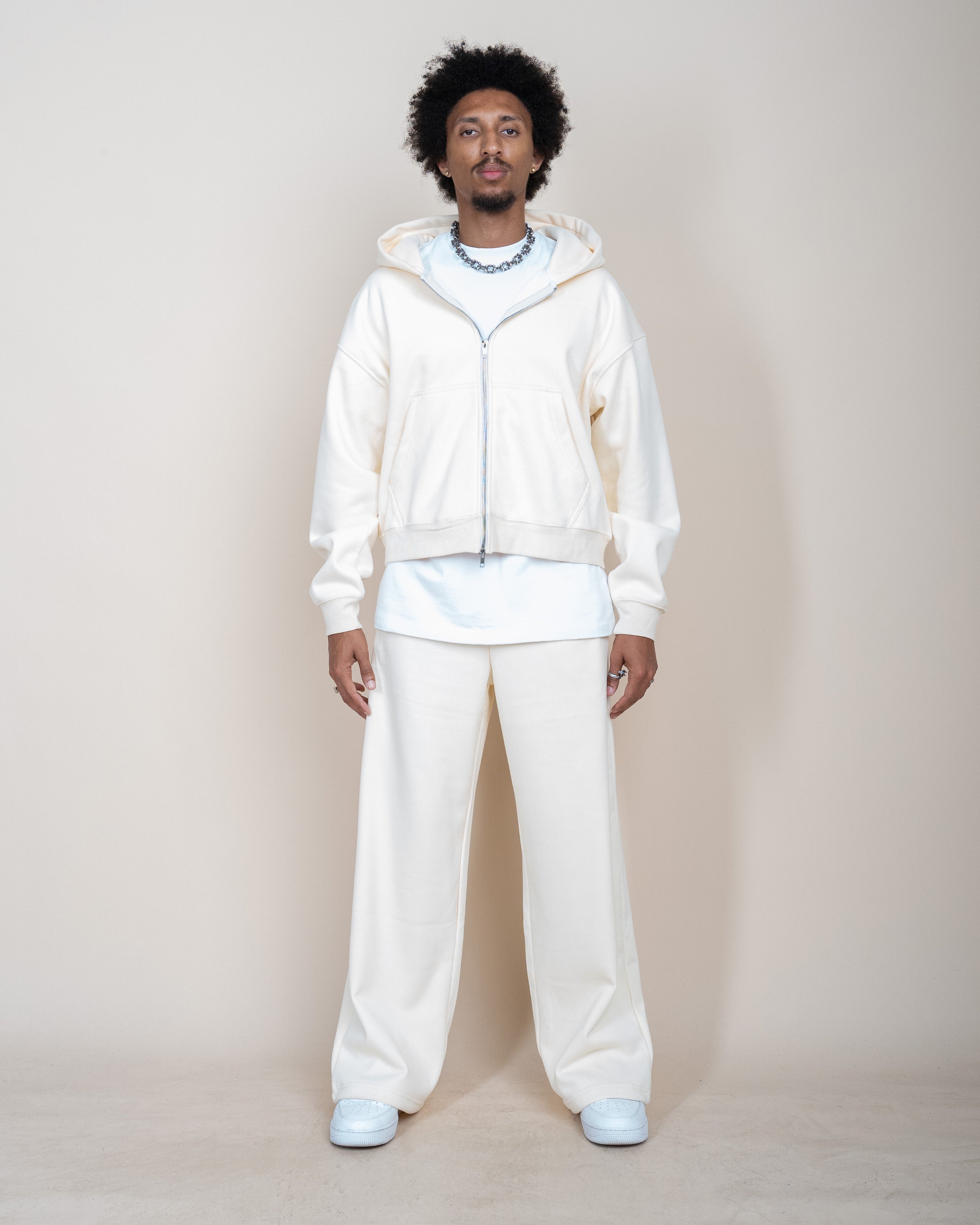 EPTM PERFECT BAGGY FLEECE PANTS - CREAM